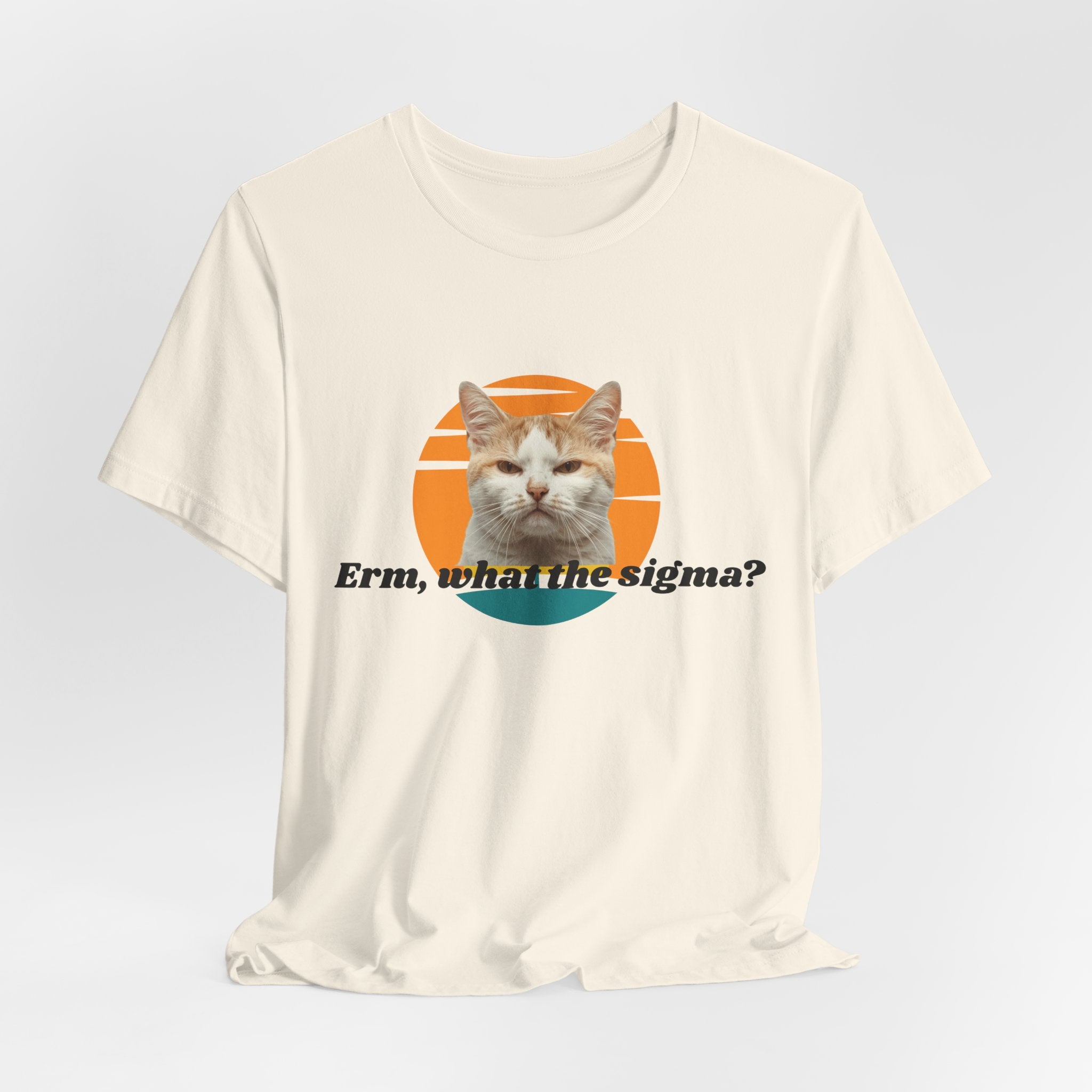 Grumpy Cat Sunset Graphic Tee | "Erm, what the sigma?" Text