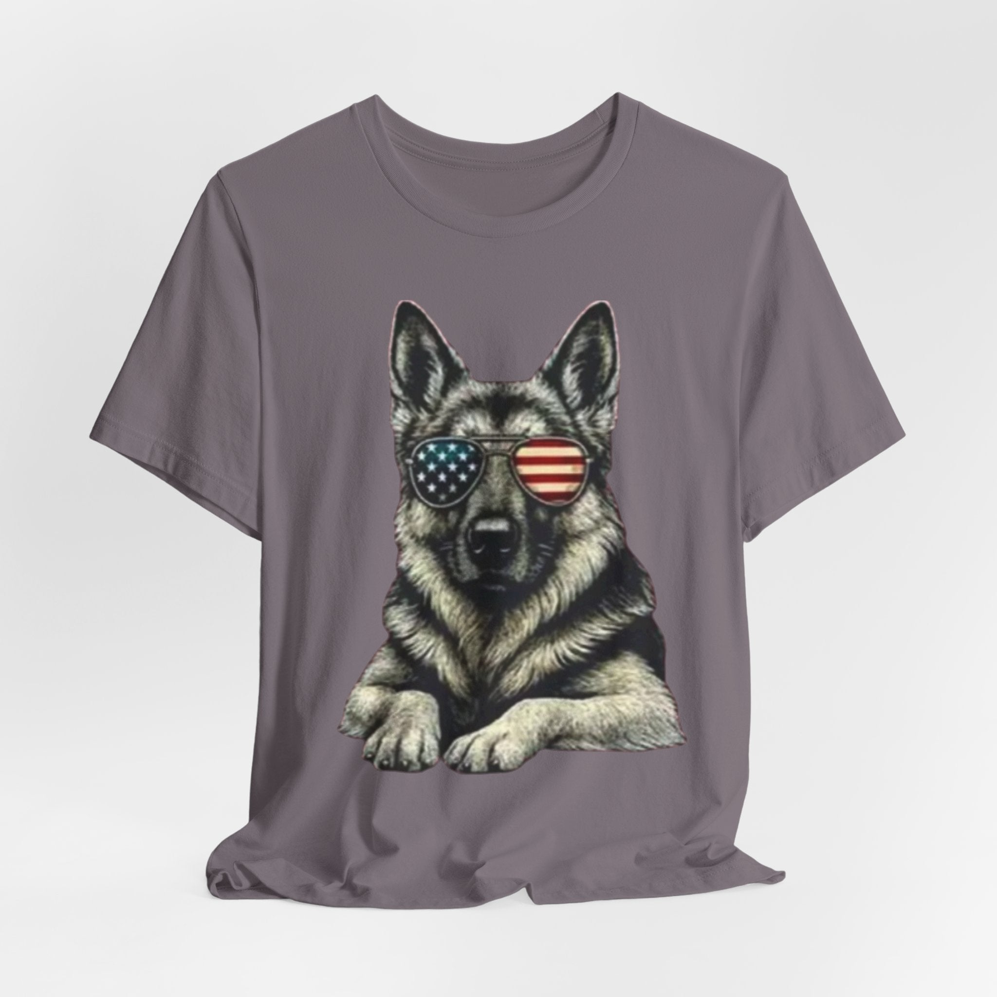 German Shepherd, American Flag Sunglasses German Shepherd T-Shirt