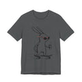 Cool Skateboarding Rabbit Tee, Unisex Short Sleeve Shirt, Funny Animal T-Shirt, Casual Daily Wear, Gift for Rabbit Lovers
