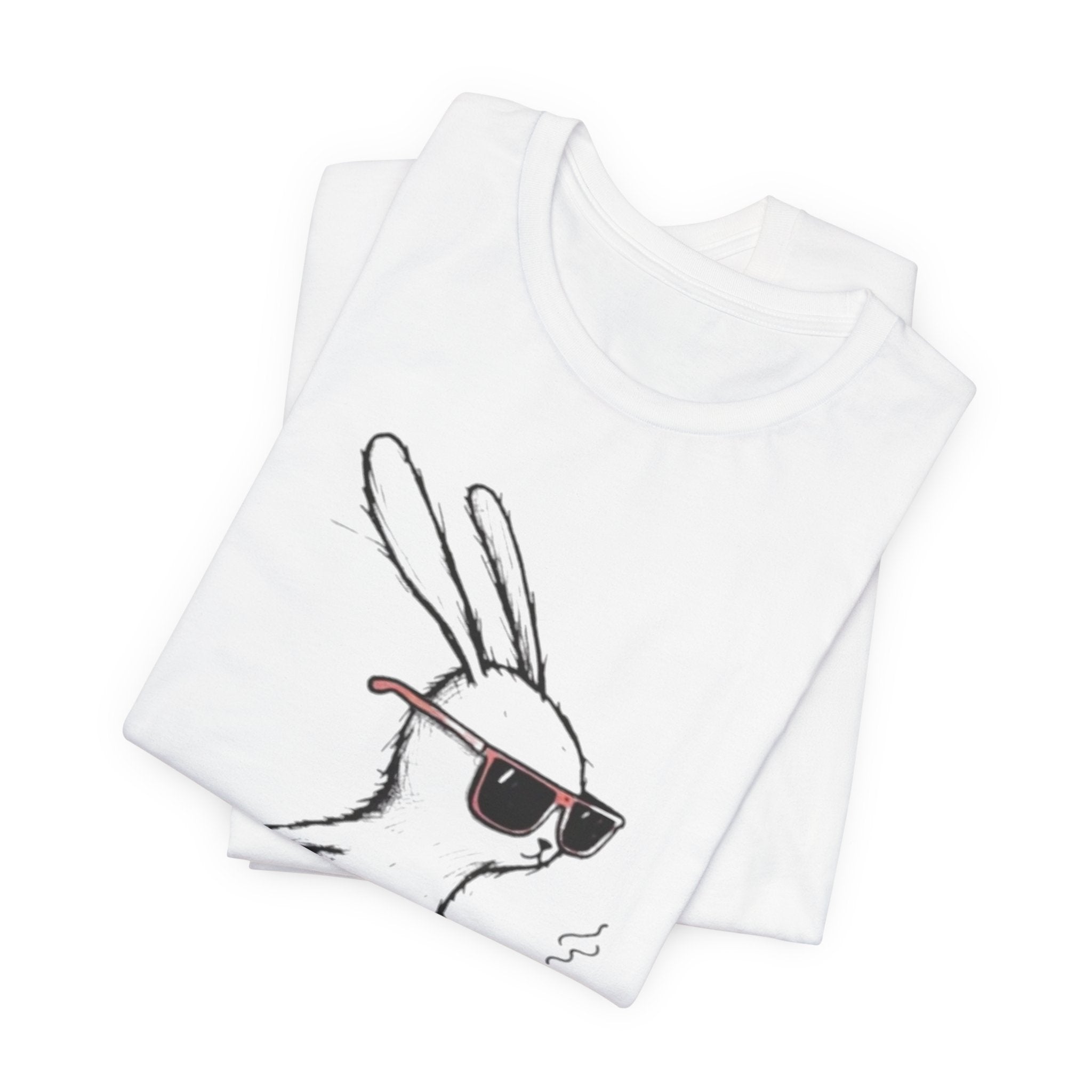Cool Skateboarding Rabbit Tee, Unisex Short Sleeve Shirt, Funny Animal T-Shirt, Casual Daily Wear, Gift for Rabbit Lovers