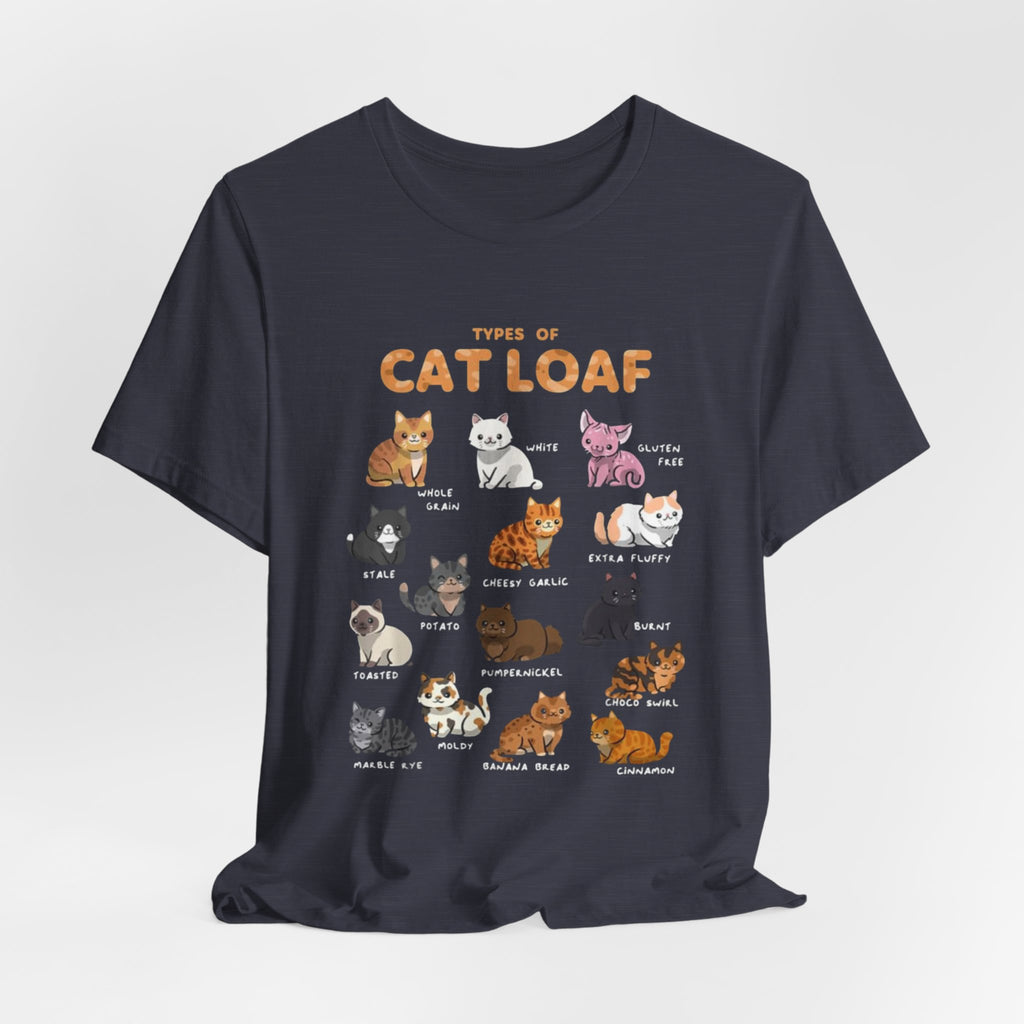 Types of Cat Loaf T-Shirt | Cute Cat Pose Illustration, Cat Lover Tee