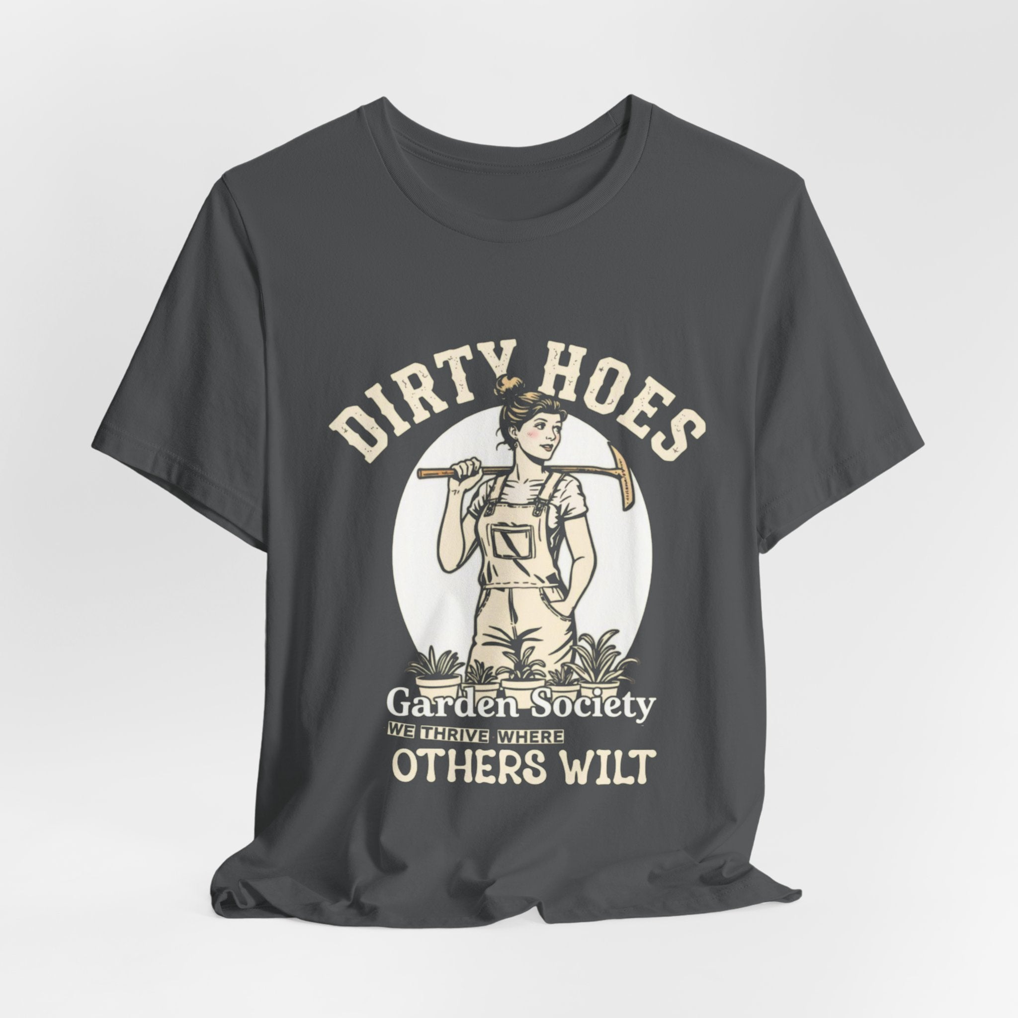 Dirty Hoes gardening Logo Tee | White Short Sleeve Shirt