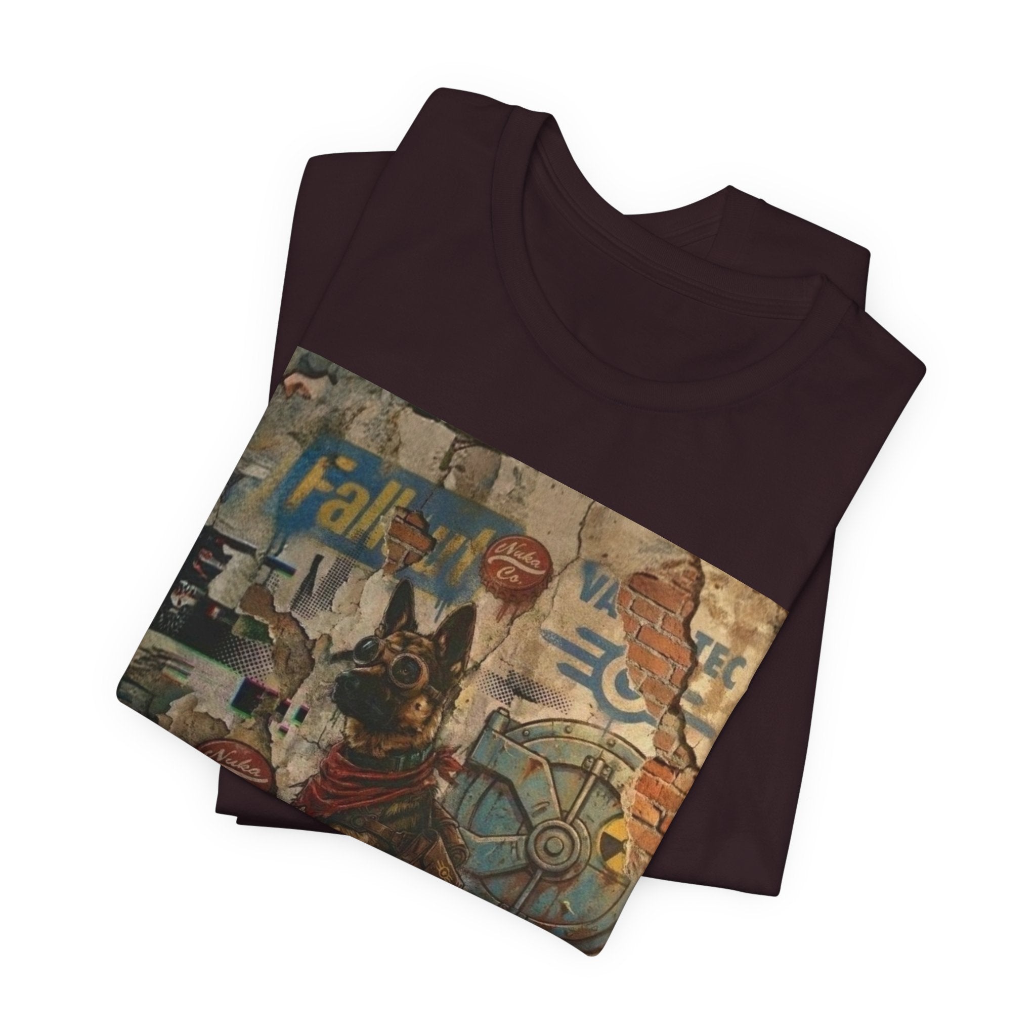 Fallout Dog Street Art T‑Shirt — Retro Post‑Apocalyptic Graffiti Tee