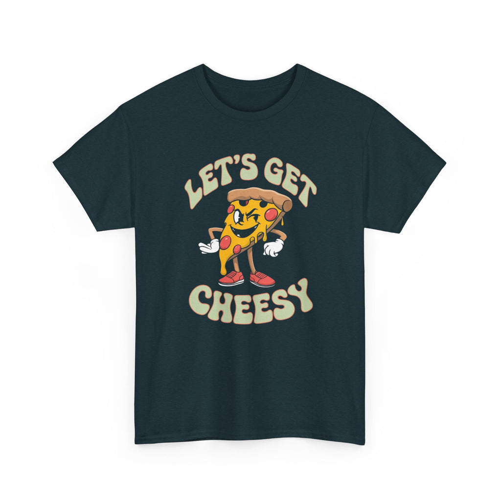 Funny Pizza Unisex Tee, Let's Get Cheesy Shirt, Pizza Lover Gift, Cute Foodie T-Shirt, Food Pun Top, Men Women Pizza Tee