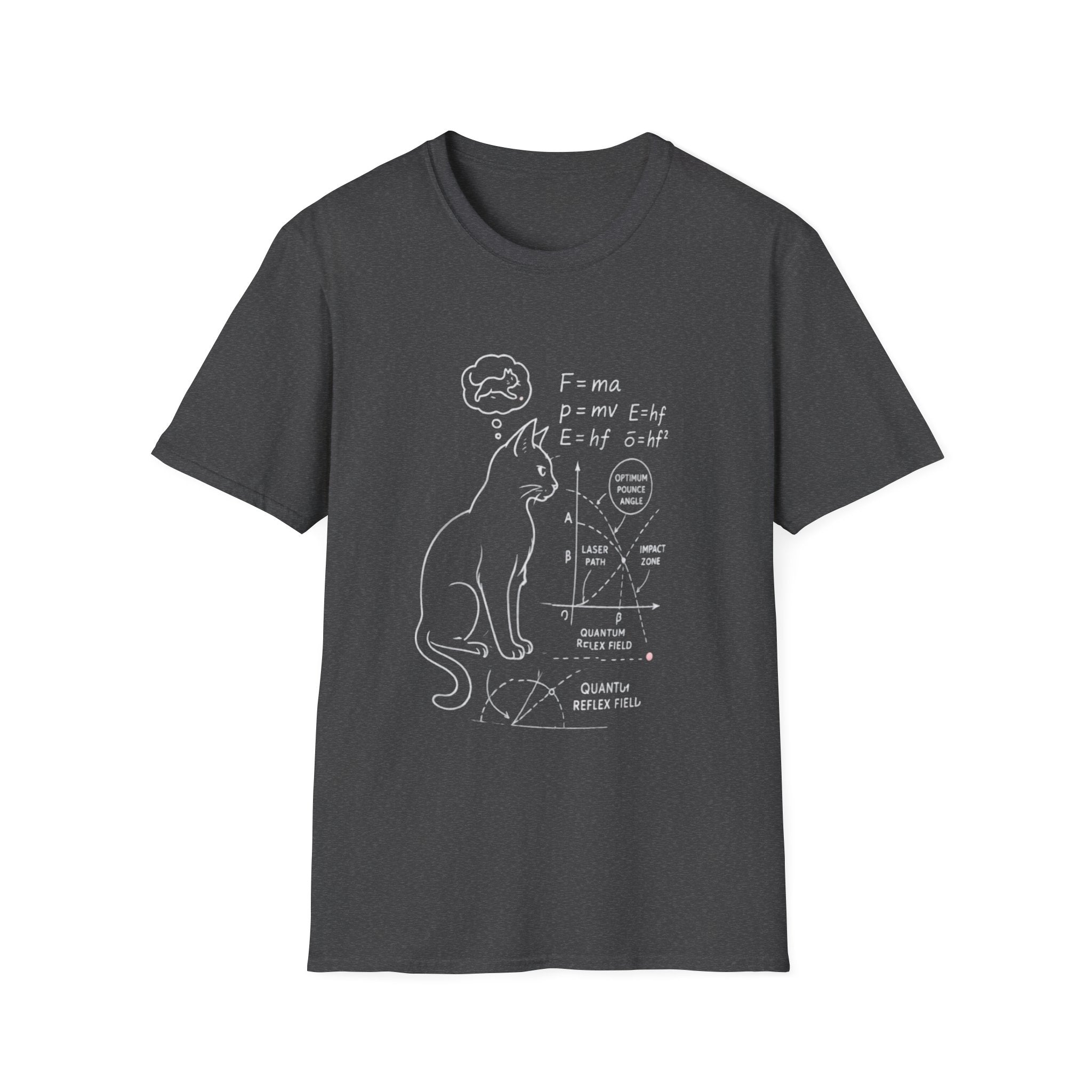 Schrödinger Cat Diagram T-Shirt | Quantum Physics Cat Tee
