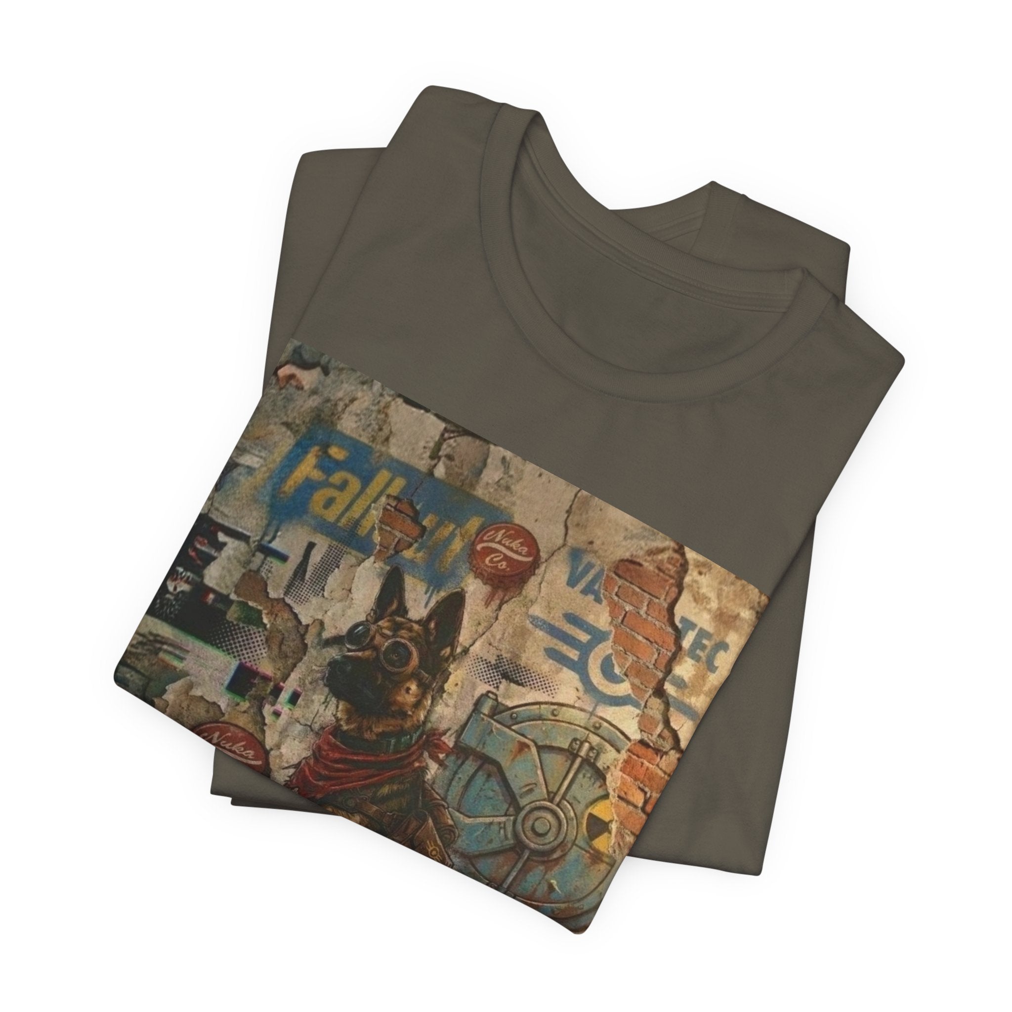 Fallout Dog Street Art T‑Shirt — Retro Post‑Apocalyptic Graffiti Tee