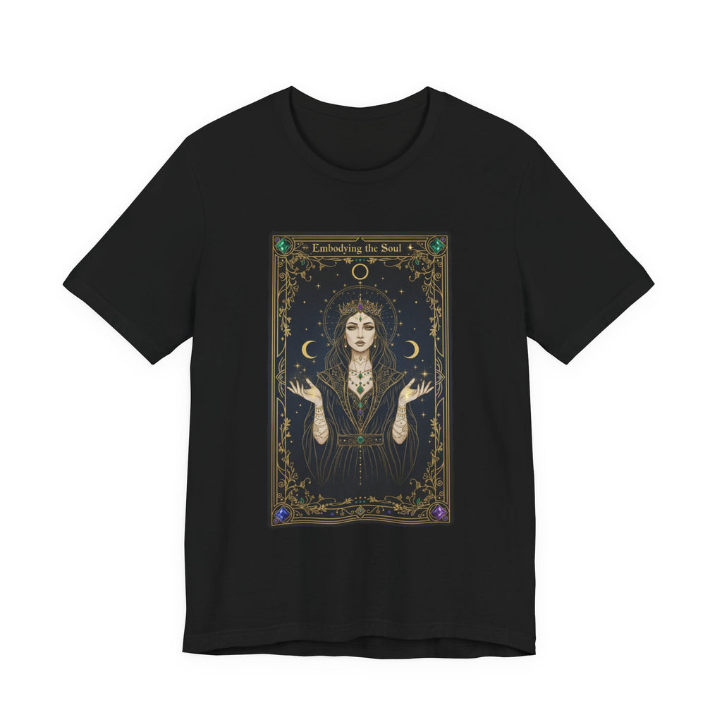 Moon Priestess Tarot Card T-Shirt | modern tarot apparel, classic tarot style