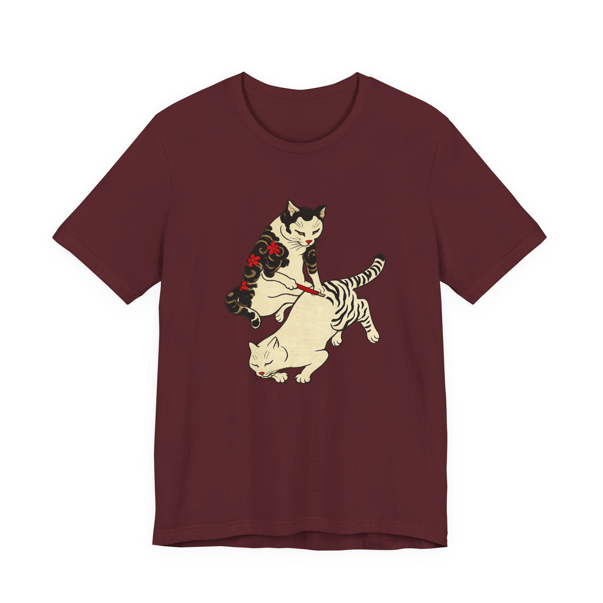 Cat tatoo artist Graphic Tee — Vintage Tattoo Style Cats