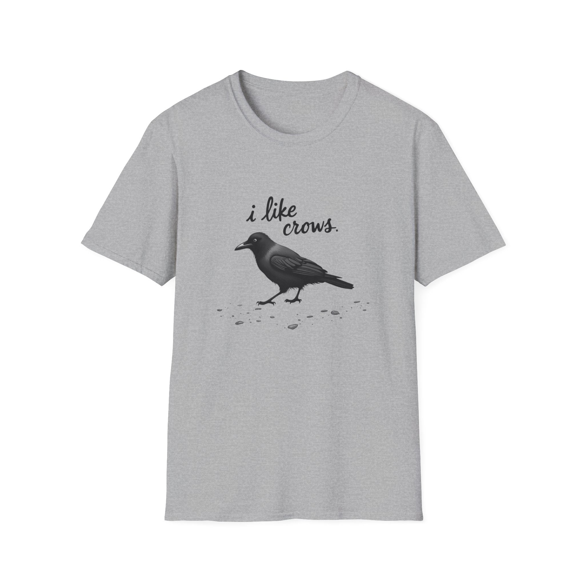 Crows Funny Unisex T-Shirt, Raven Bird Humor Tee, Lightweight Cotton Shirt, Casual Graphic Top, Animal Lover Gift