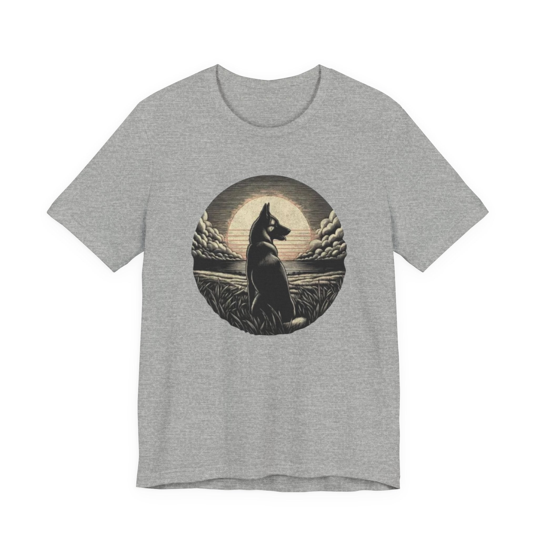 Belgian malinios silhouette sunset circle Tee | Nature, Moonlit Landscape