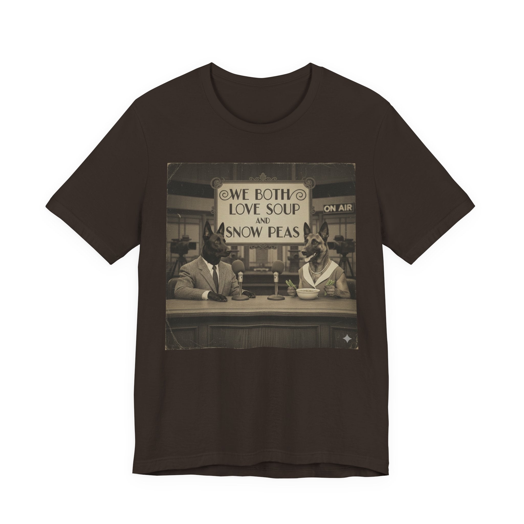 Best In Show quote tee, Vintage Radio Hosts 'We Both Love Soup and Snow Peas' T-Shirt
