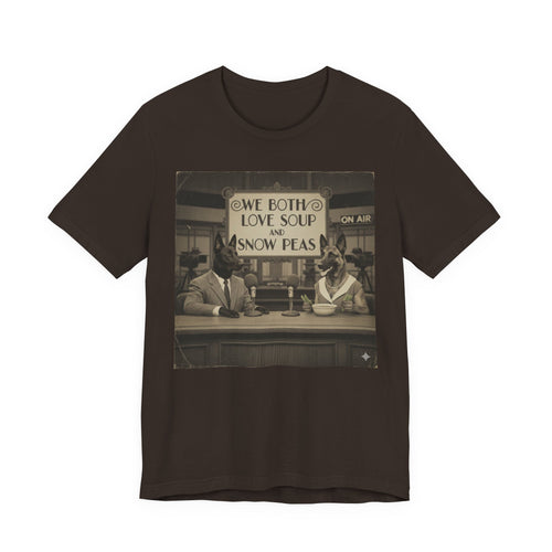 Best In Show quote tee, Vintage Radio Hosts 'We Both Love Soup and Snow Peas' T-Shirt