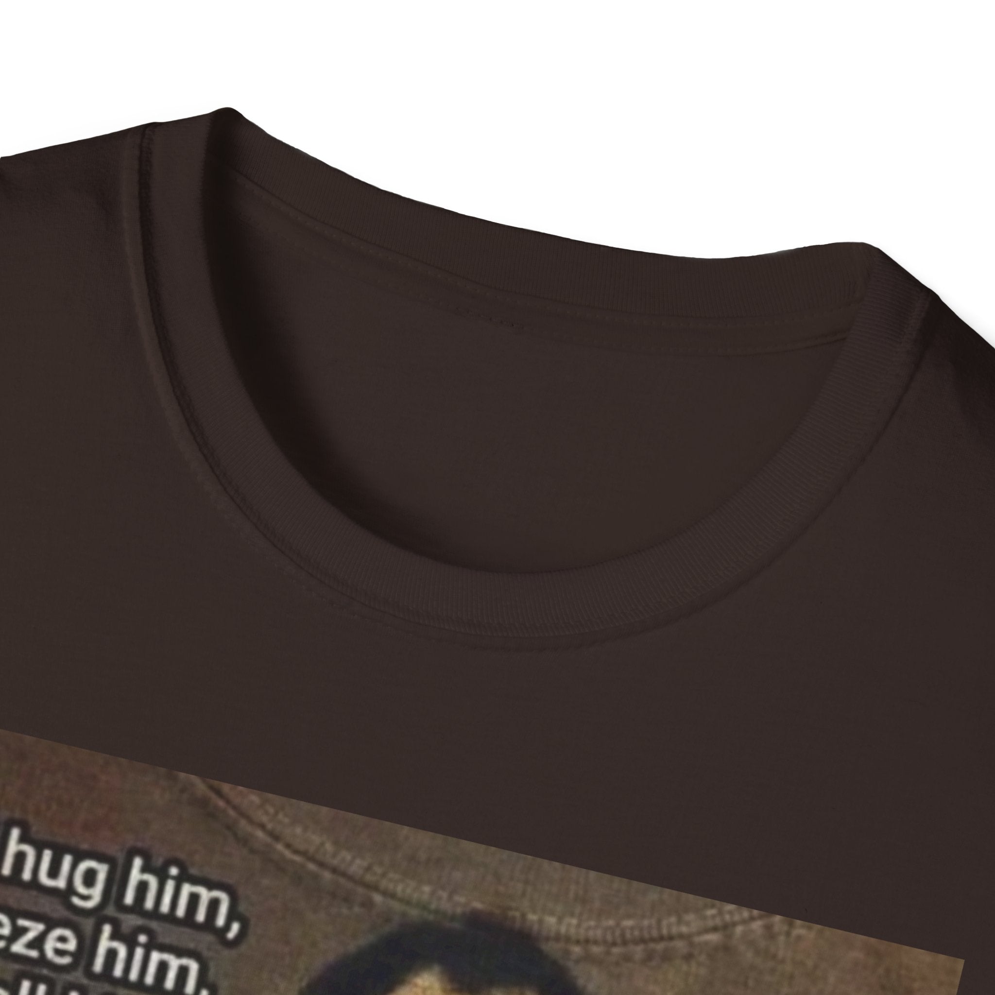 Funny Cat Meme T-Shirt — "I will hug him... The fuck you will" Vintage Portrait Cat Tee