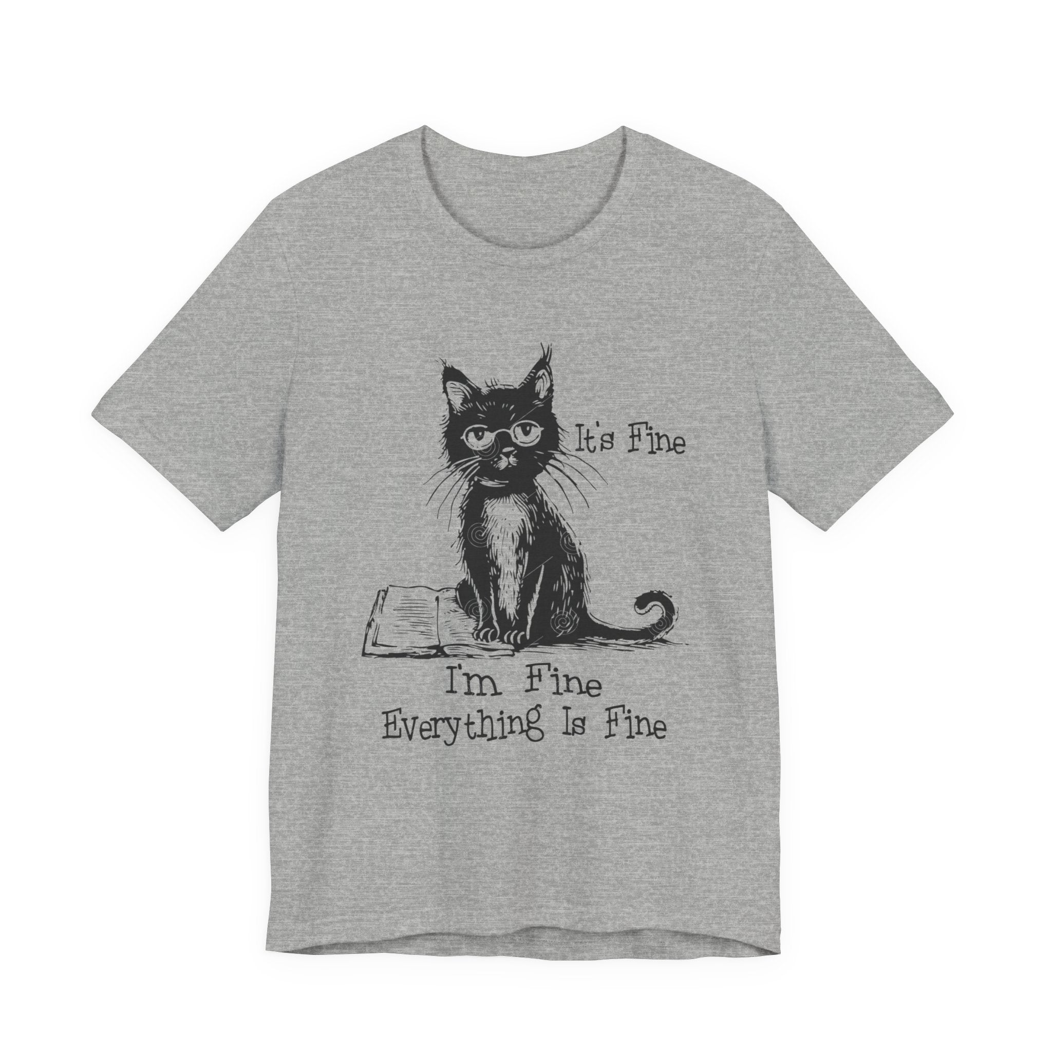 Its fine im fine tee Grumpy Cat Illustration Tee | "It's Fine I'm Fine Everything Is Fine"