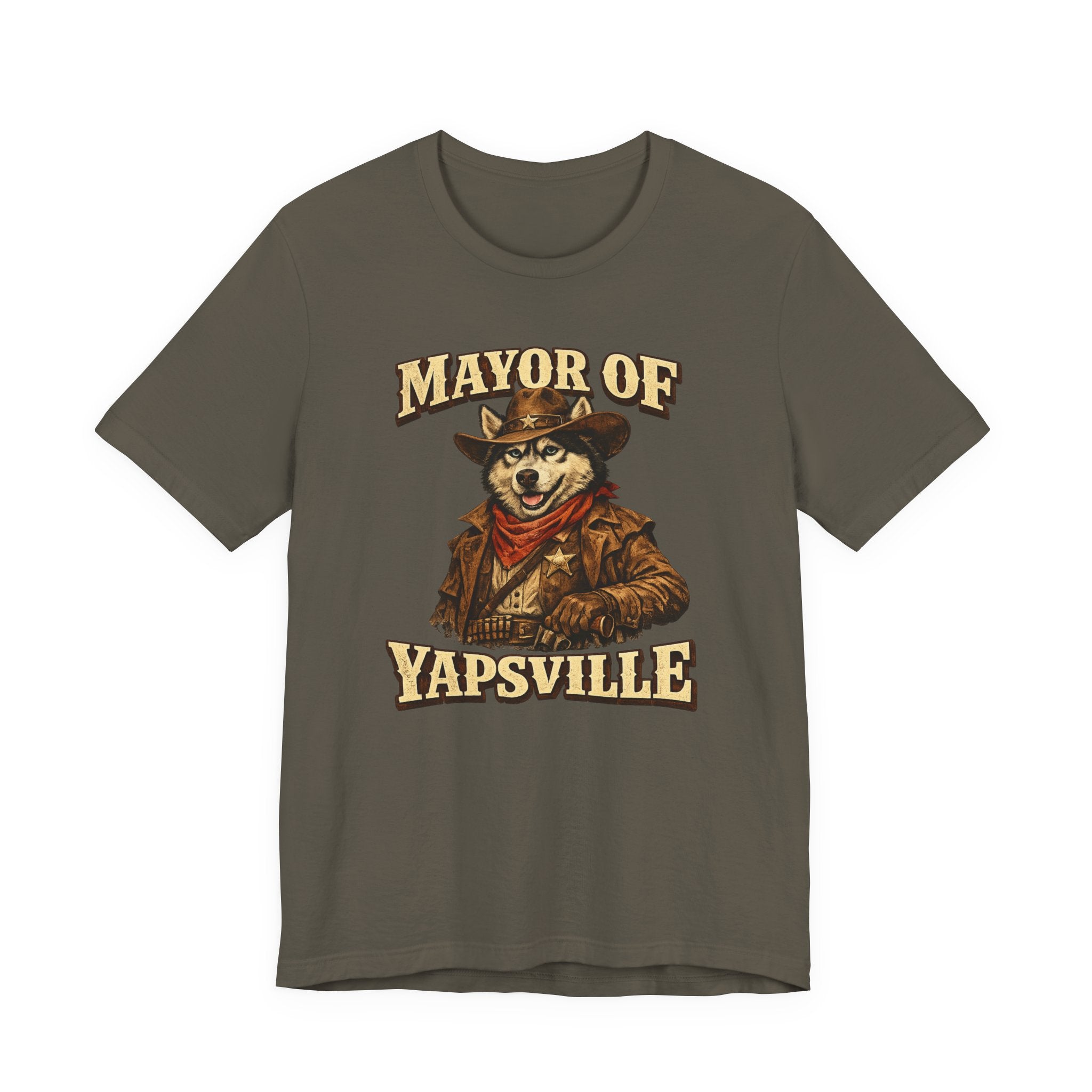Mayor of Yapsville T-Shirt | Cowboy Dog Illustration, Western Humor
