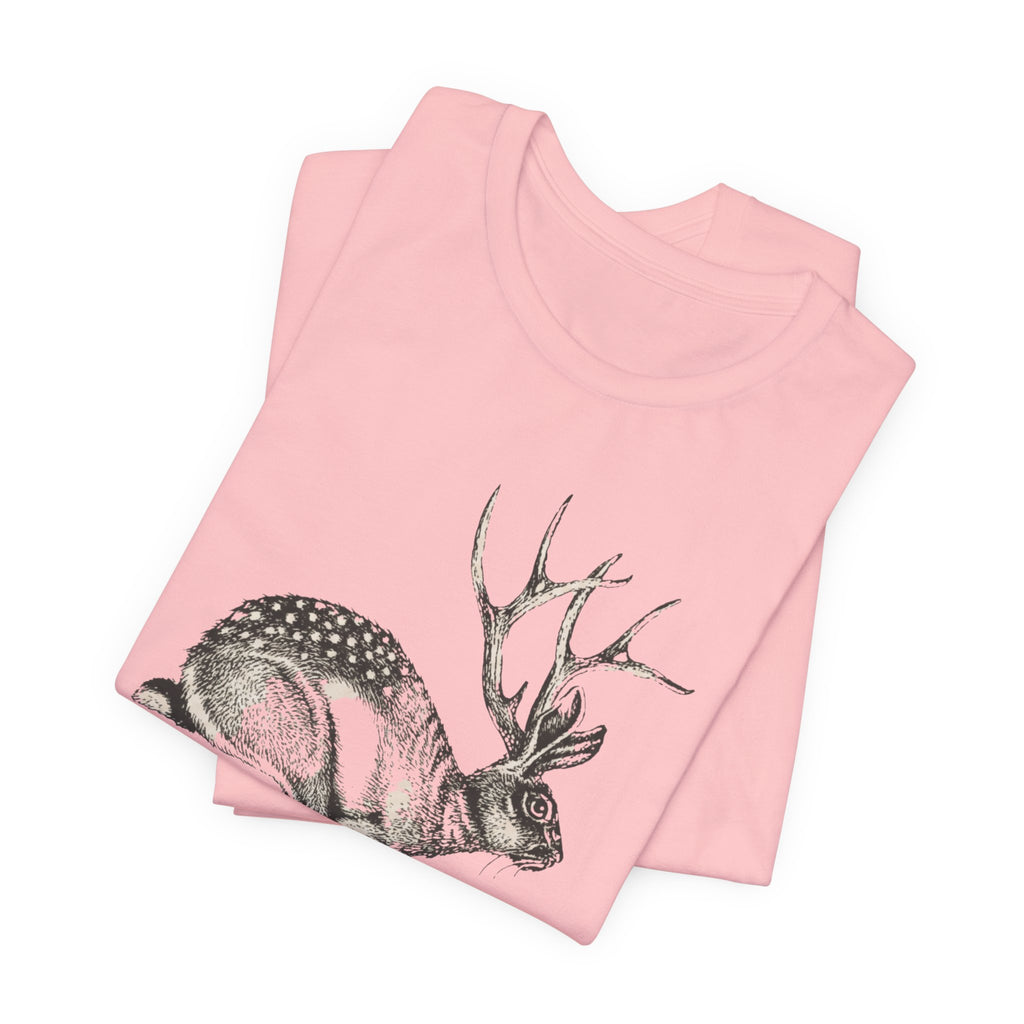 Gravity is a myth tee| hand -Drawn Jackalope Art, Script Motto