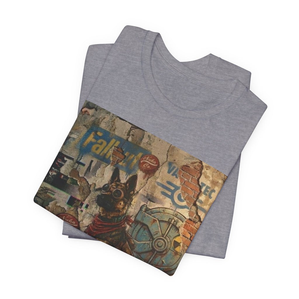 Fallout Dog Street Art T‑Shirt — Retro Post‑Apocalyptic Graffiti Tee