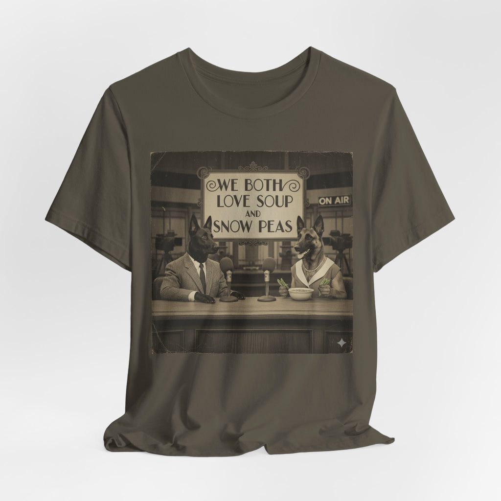 Best In Show quote tee, Vintage Radio Hosts 'We Both Love Soup and Snow Peas' T-Shirt