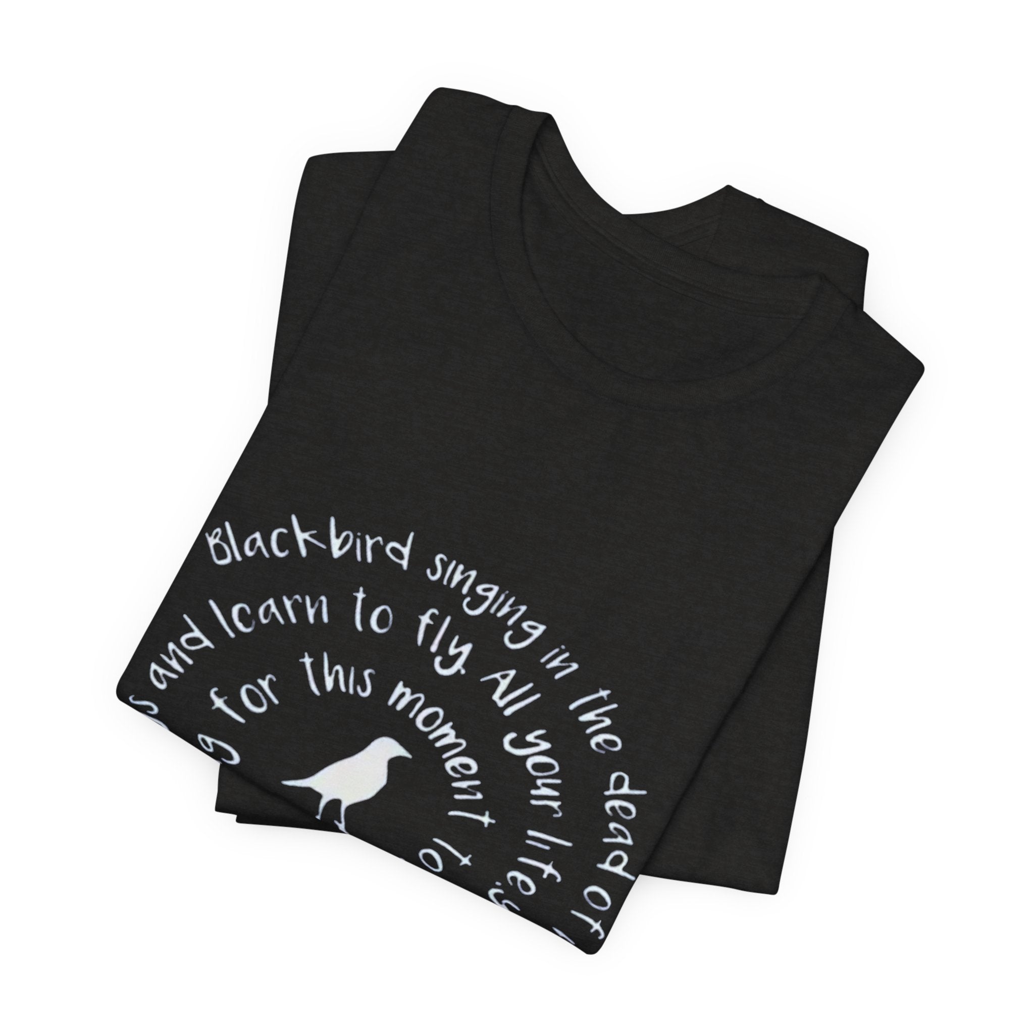 Circular Bird Quote Tee | White Short Sleeve T-Shirt