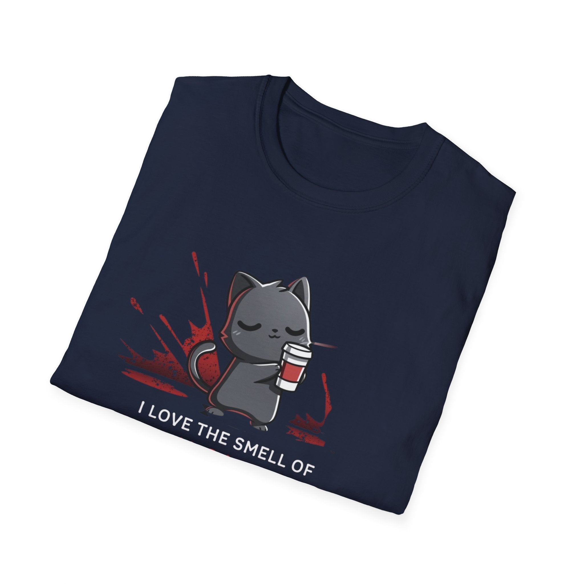 Anti-Murder Juice Cat T-Shirt | Cute Dark Humor Coffee Tee