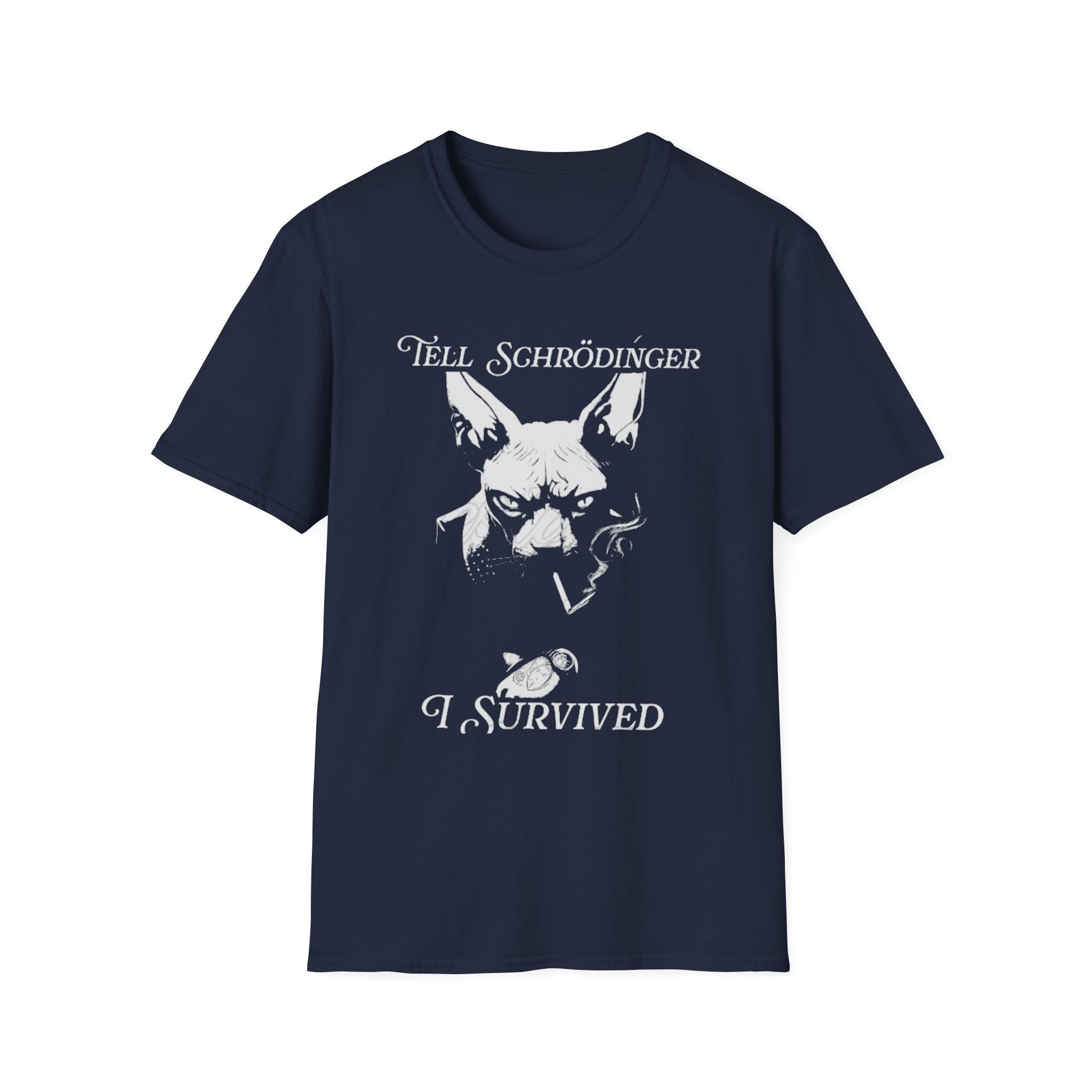 Tell Schrödinger I Survived Cat Graphic Tee