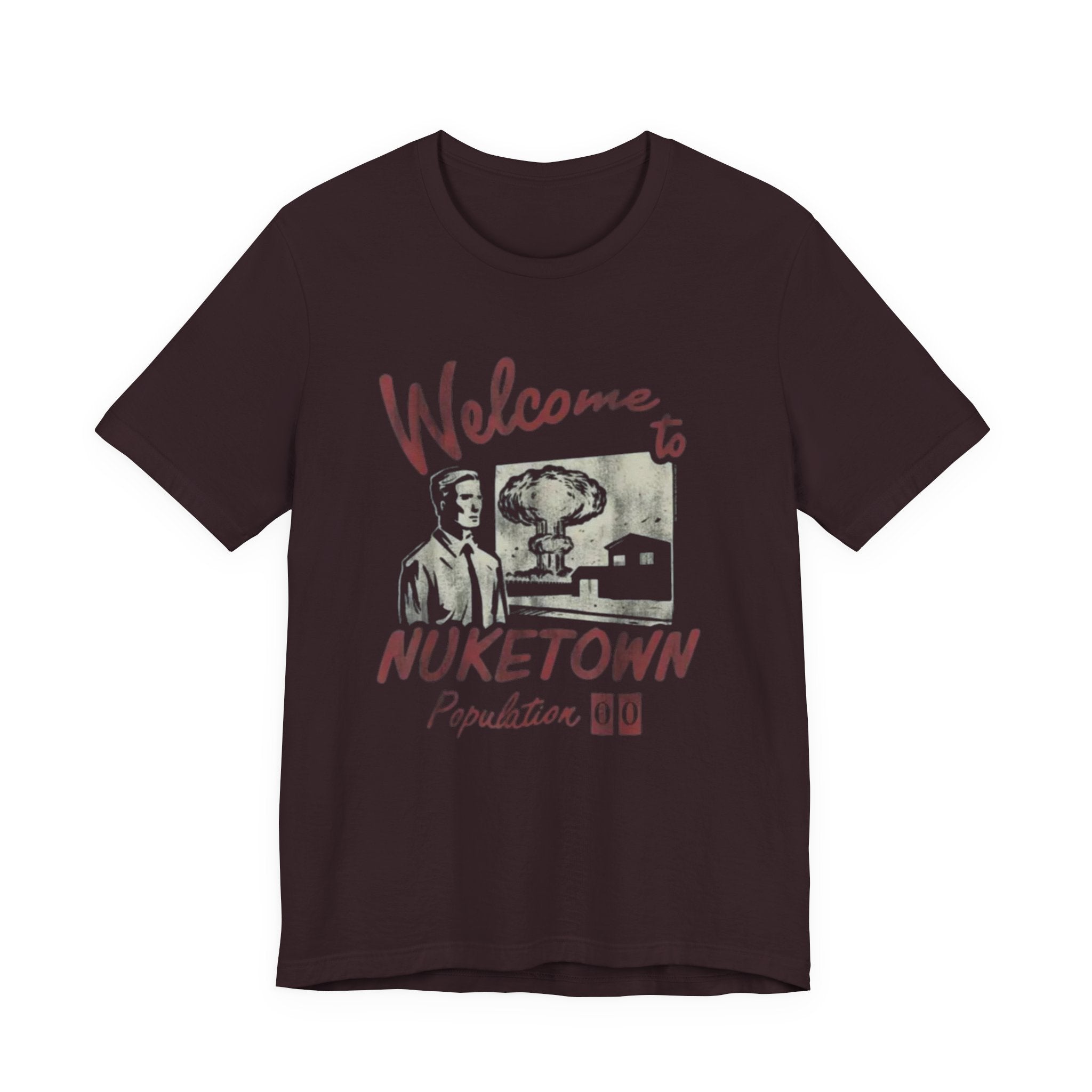Nuketown Retro Tee — "Welcome to Nuketown" Vintage Gaming T‑Shirt, Fallout Tee