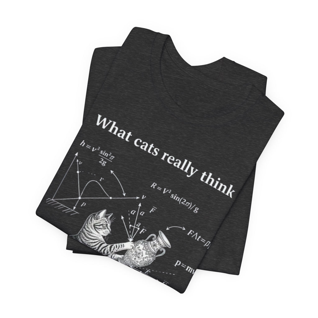 What Cats Really Think T-Shirt | Cat Physics Diagram Tee, Funny Cat Science Shirt