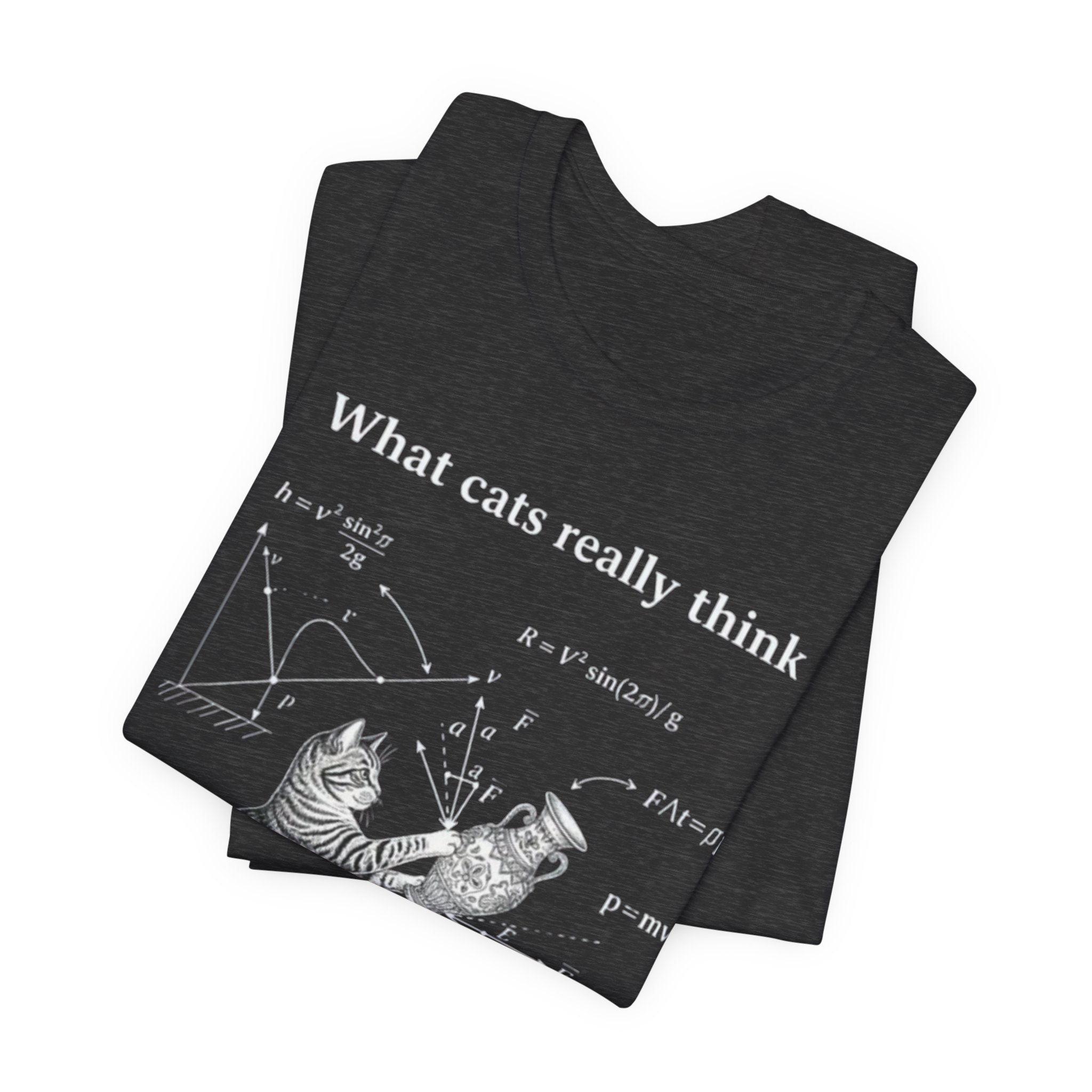 What Cats Really Think T-Shirt | Cat Physics Diagram Tee, Funny Cat Science Shirt