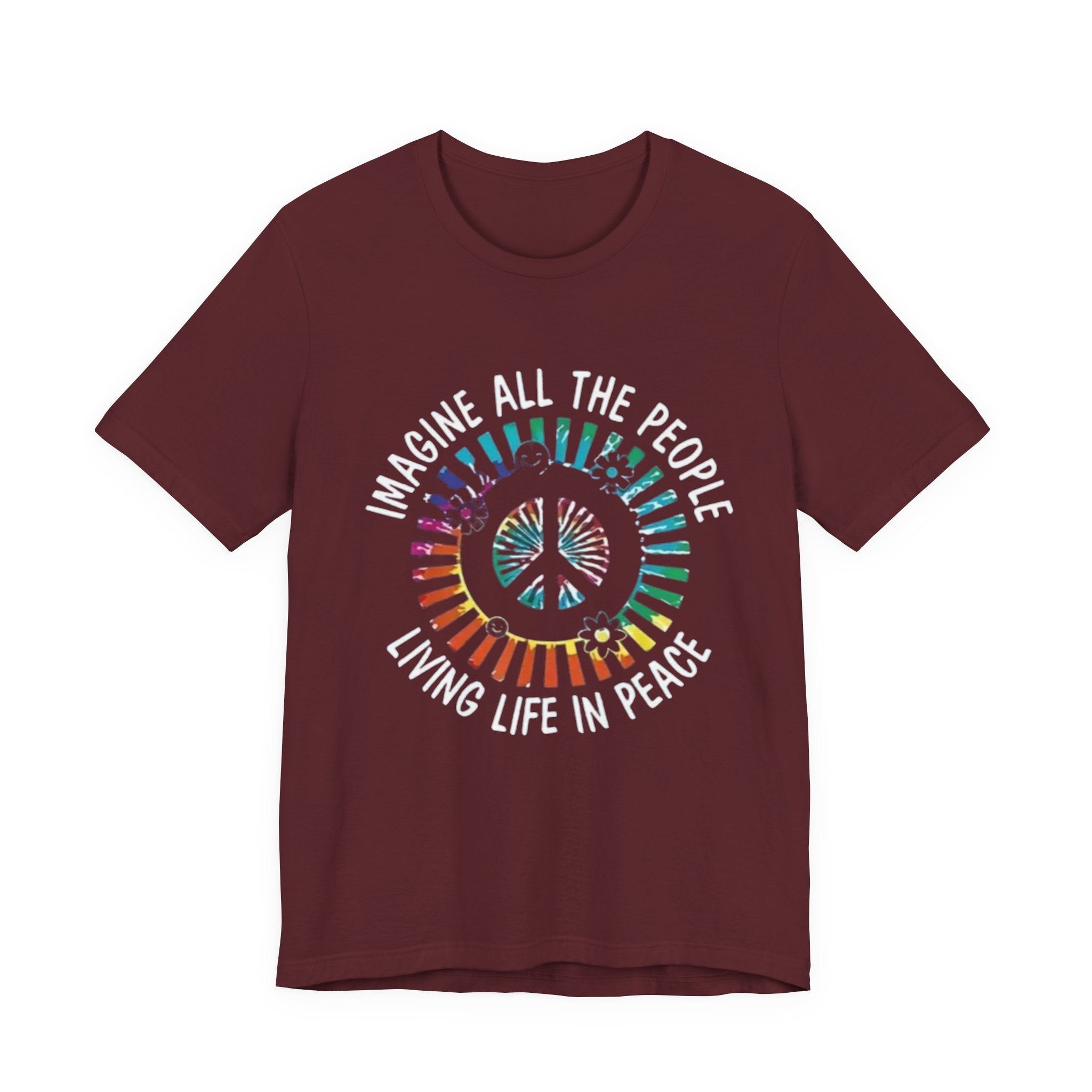 Unisex Peace Graphic Tee, Inspirational T-Shirt for Mindful Living, Ideal Gift for Festivals, Music Events, and Holidays