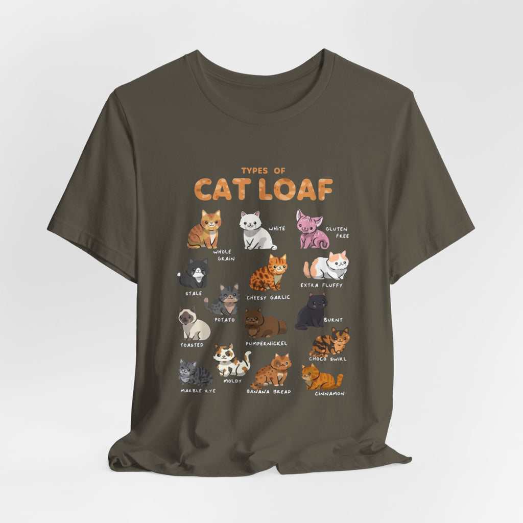 Types of Cat Loaf T-Shirt | Cute Cat Pose Illustration, Cat Lover Tee
