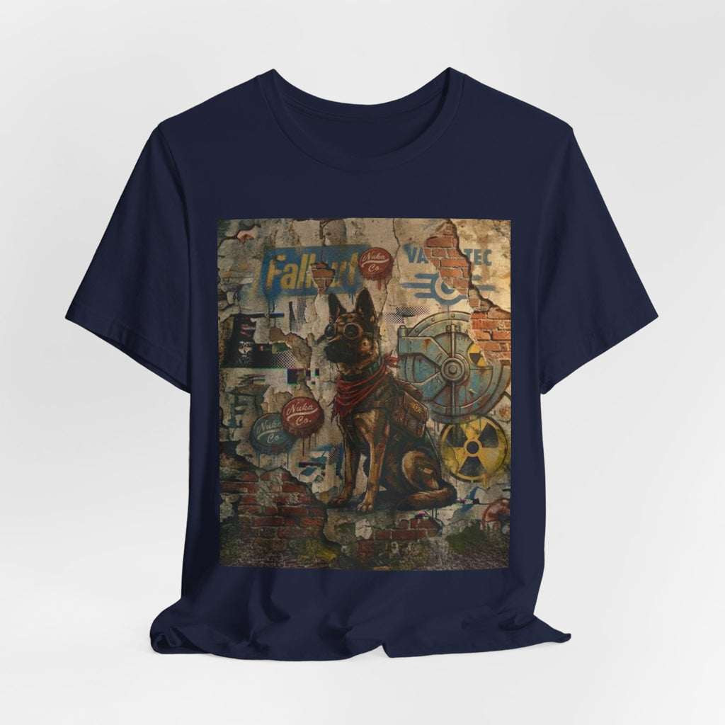 Fallout Dog Street Art T‑Shirt — Retro Post‑Apocalyptic Graffiti Tee