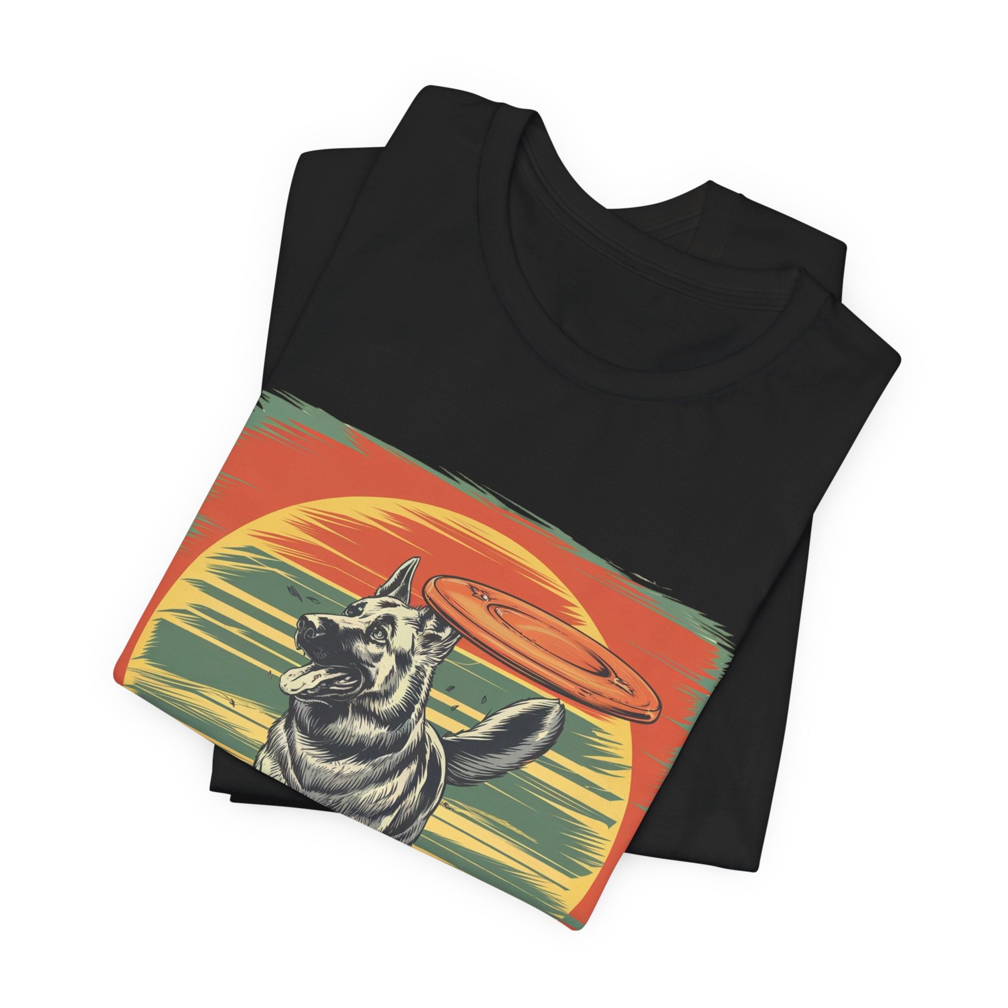 German Shepherd Dog Sunset T-Shirt, Dog Lover Tee, Animal Graphic Shirt, Outdoor Nature Top, Gift for Pet Owners