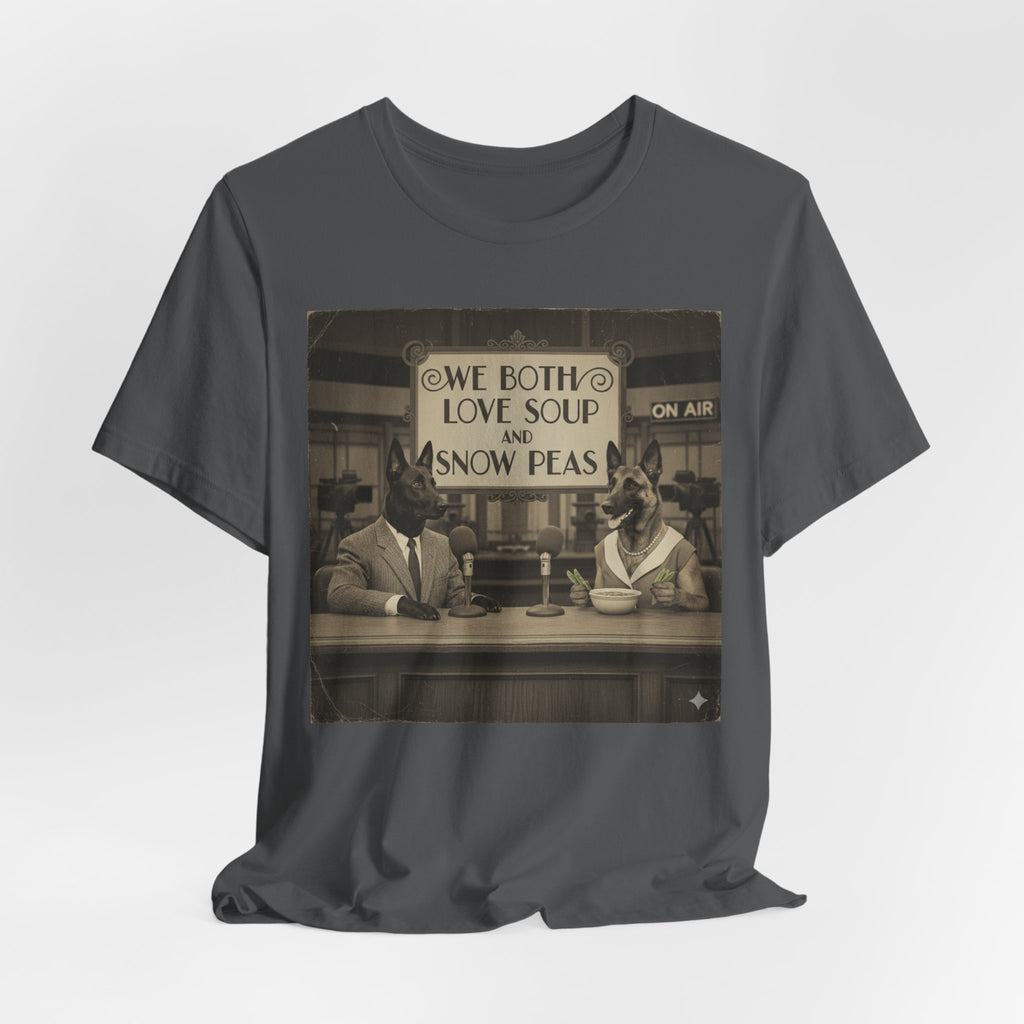 Best In Show quote tee, Vintage Radio Hosts 'We Both Love Soup and Snow Peas' T-Shirt