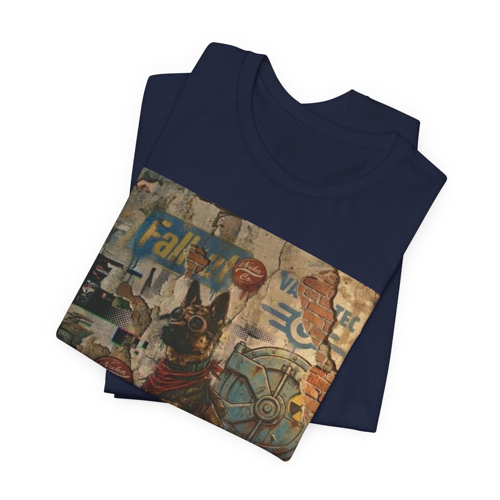 Fallout Dog Street Art T‑Shirt — Retro Post‑Apocalyptic Graffiti Tee