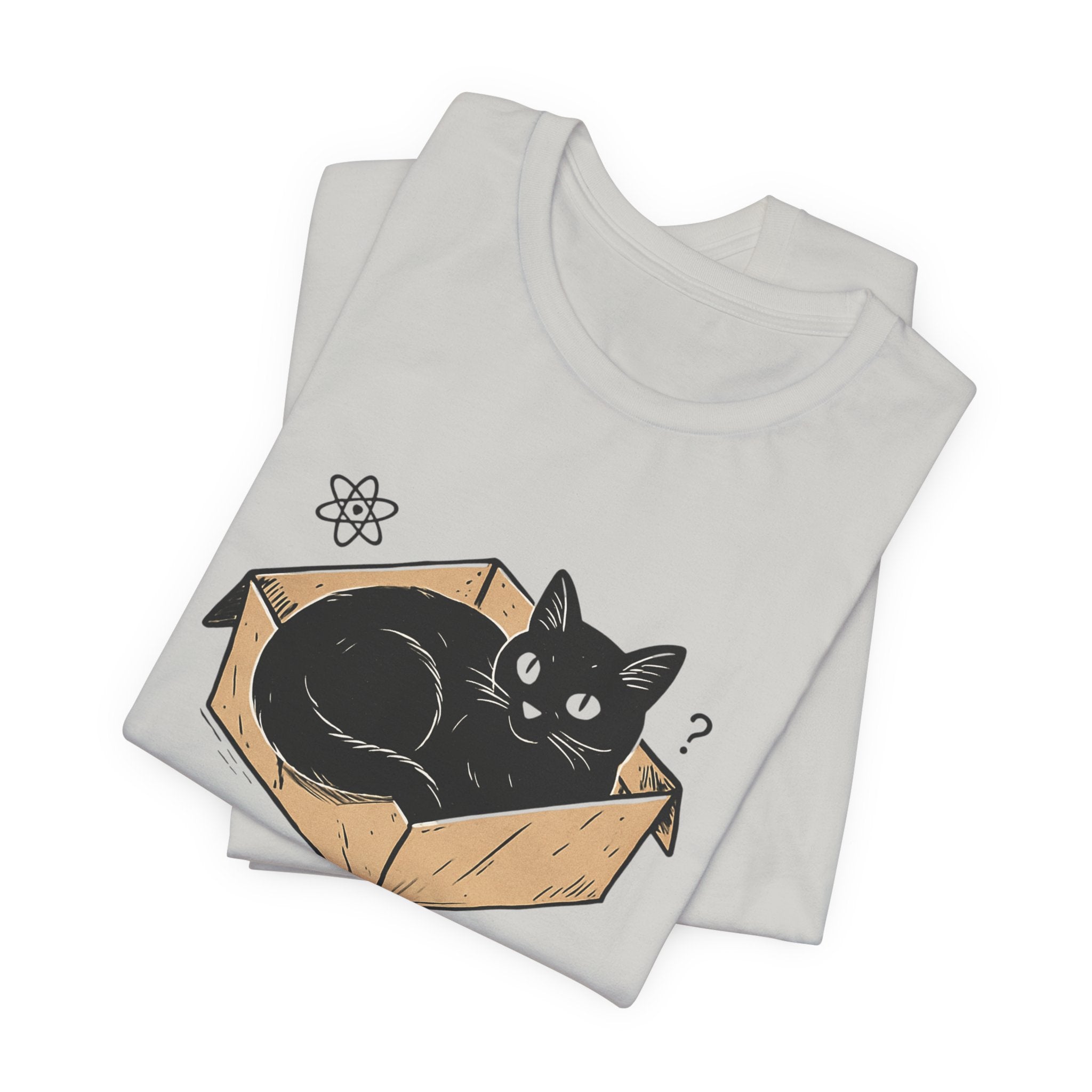 Schrödinger's Cat in Box Tee | Wanted Alive Cat Illustration
