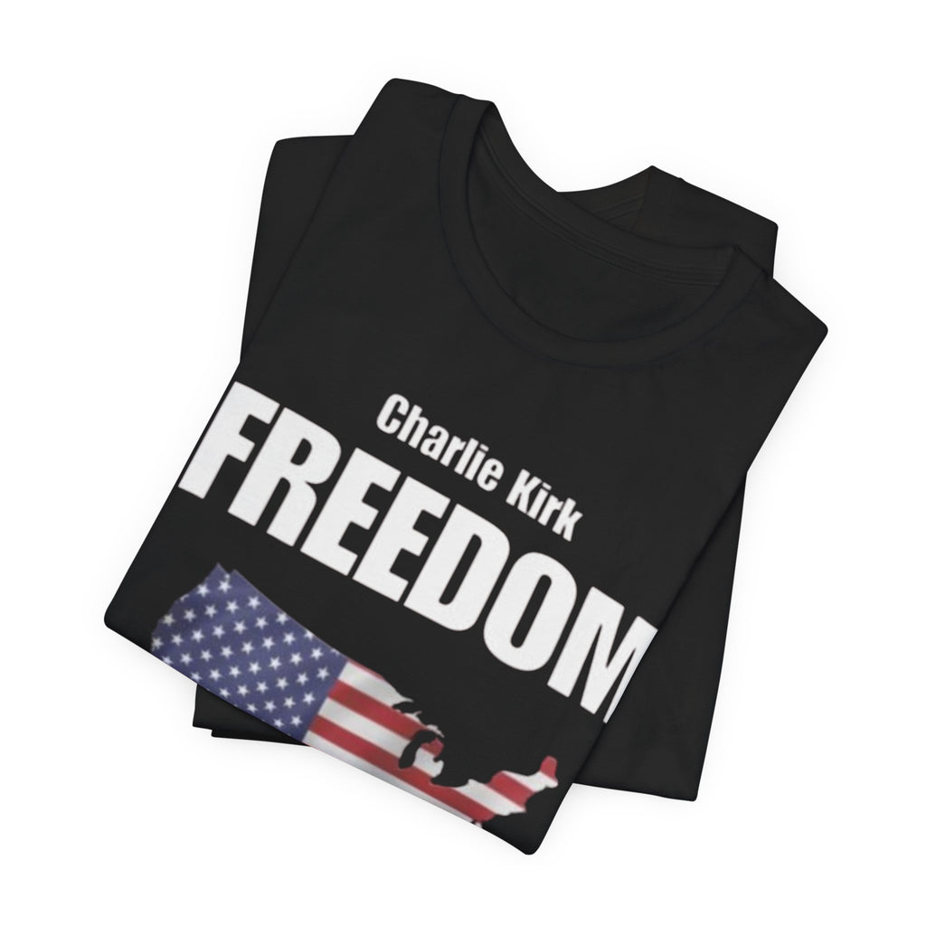 Patriotic Freedom Tee, Unisex Jersey T-Shirt, American Flag Shirt, Independence Day Gift, Memorial Day Apparel, Politically-Themed Shirt