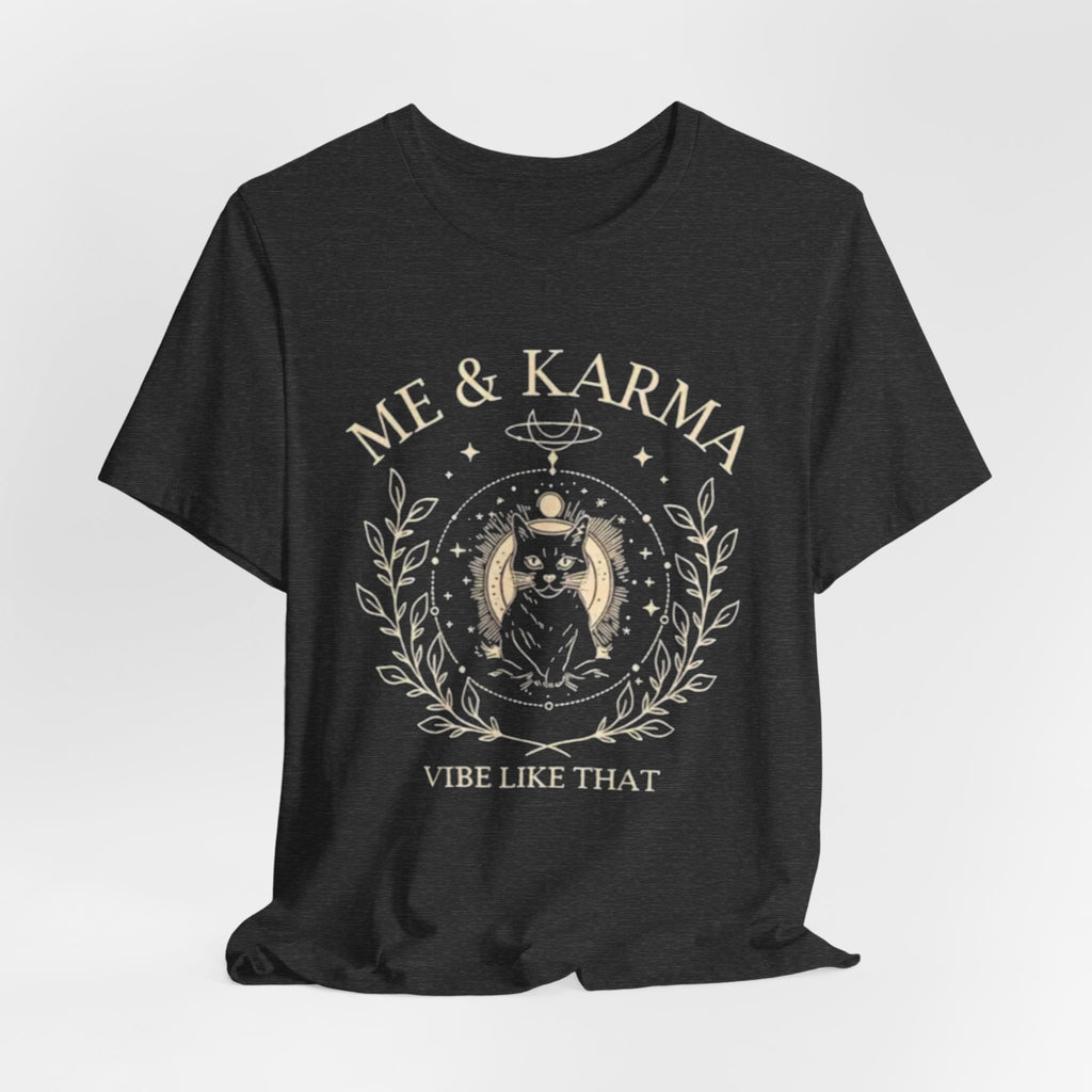Karma Vibes Tee, Spiritual T-Shirt, Boho Shirt, Yoga Apparel, Gift for Her, Casual Fashion