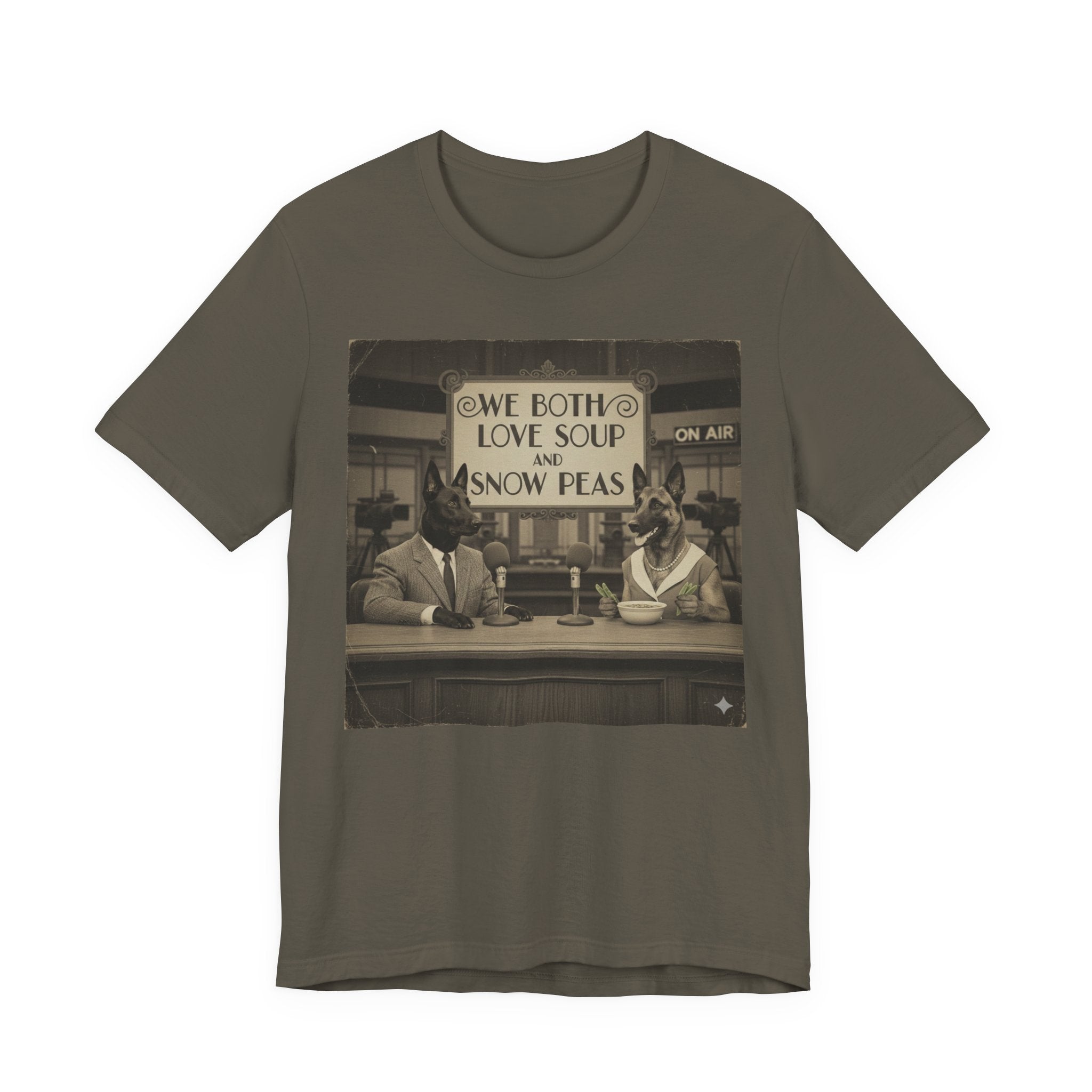 Best In Show quote tee, Vintage Radio Hosts 'We Both Love Soup and Snow Peas' T-Shirt