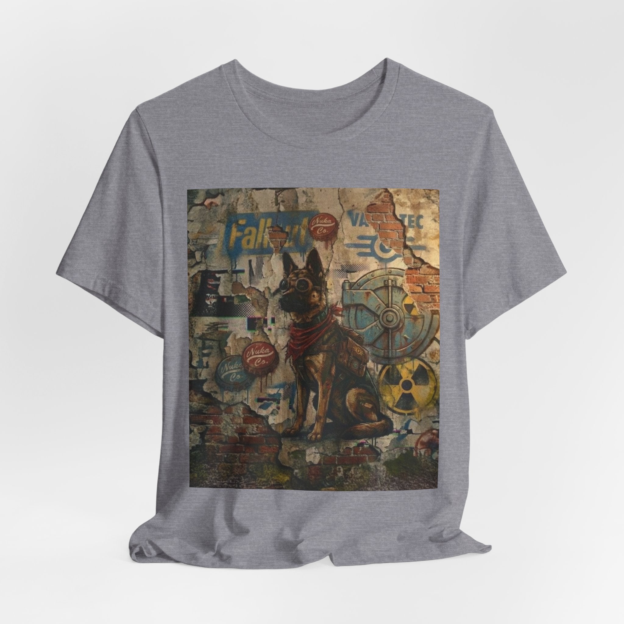 Fallout Dog Street Art T‑Shirt — Retro Post‑Apocalyptic Graffiti Tee