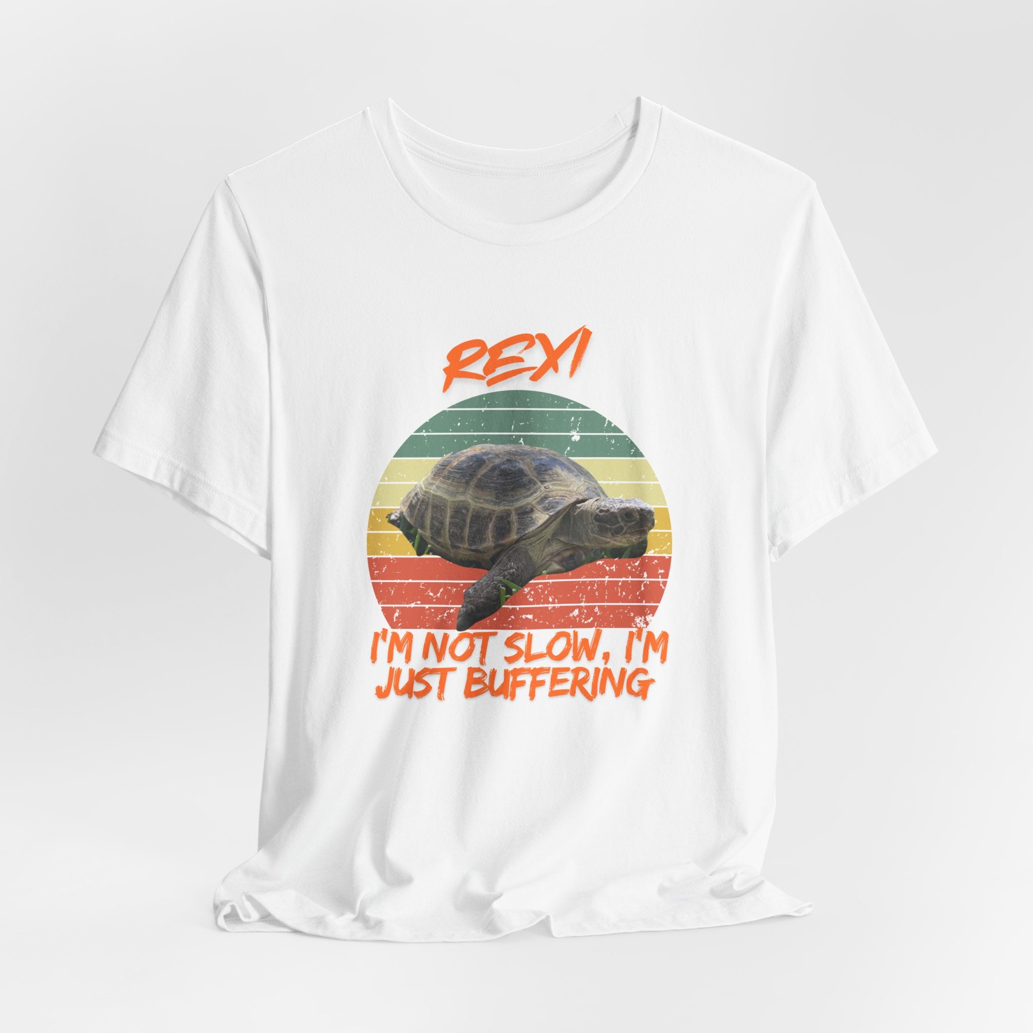 Turtle Graphic Tee — "I’m Not Slow, I’m Just Buffering" Retro Shirt