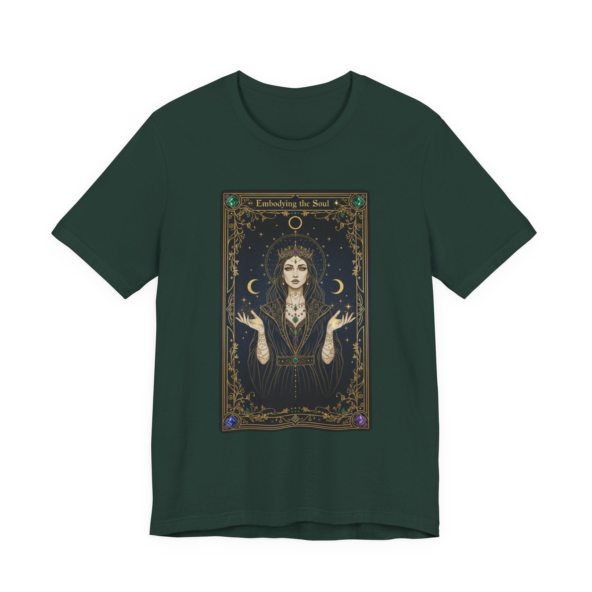 Moon Priestess Tarot Card T-Shirt | modern tarot apparel, classic tarot style