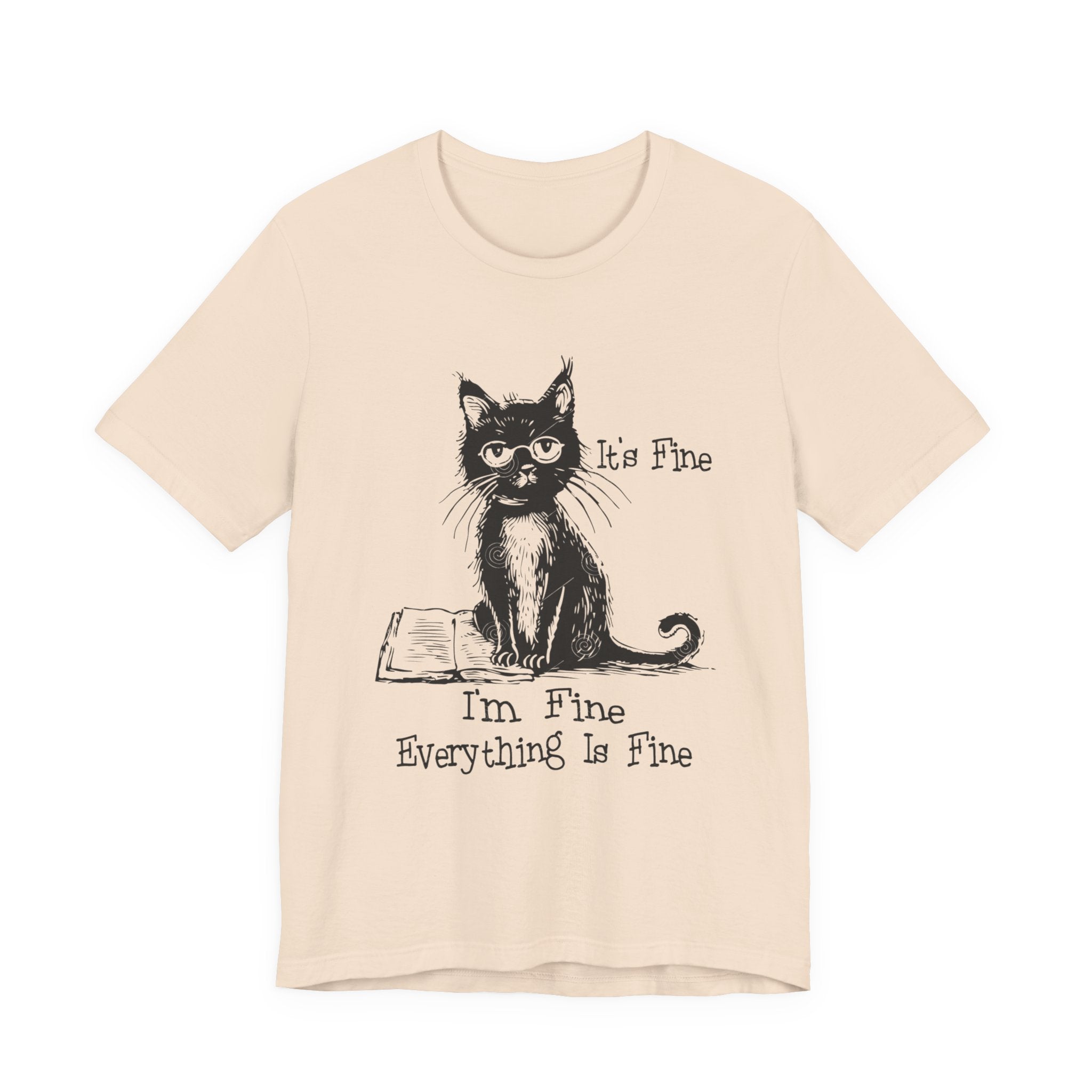 Its fine im fine tee Grumpy Cat Illustration Tee | "It's Fine I'm Fine Everything Is Fine"