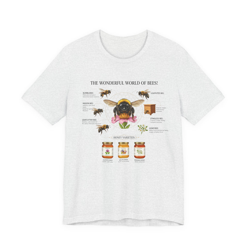 Bees T-Shirt | Bee Anatomy, Honey Jars, Pollinator Diagram