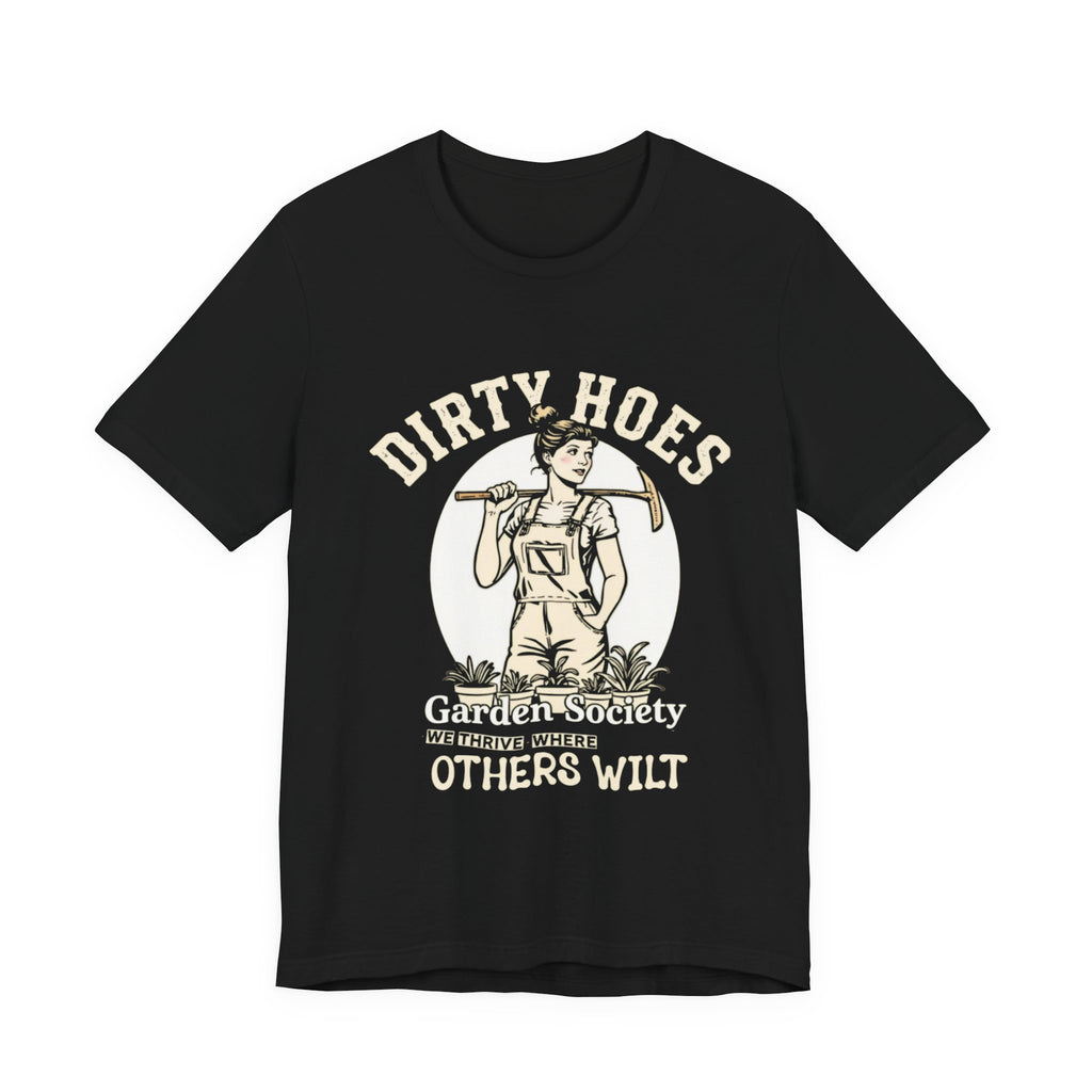Dirty Hoes gardening Logo Tee | White Short Sleeve Shirt