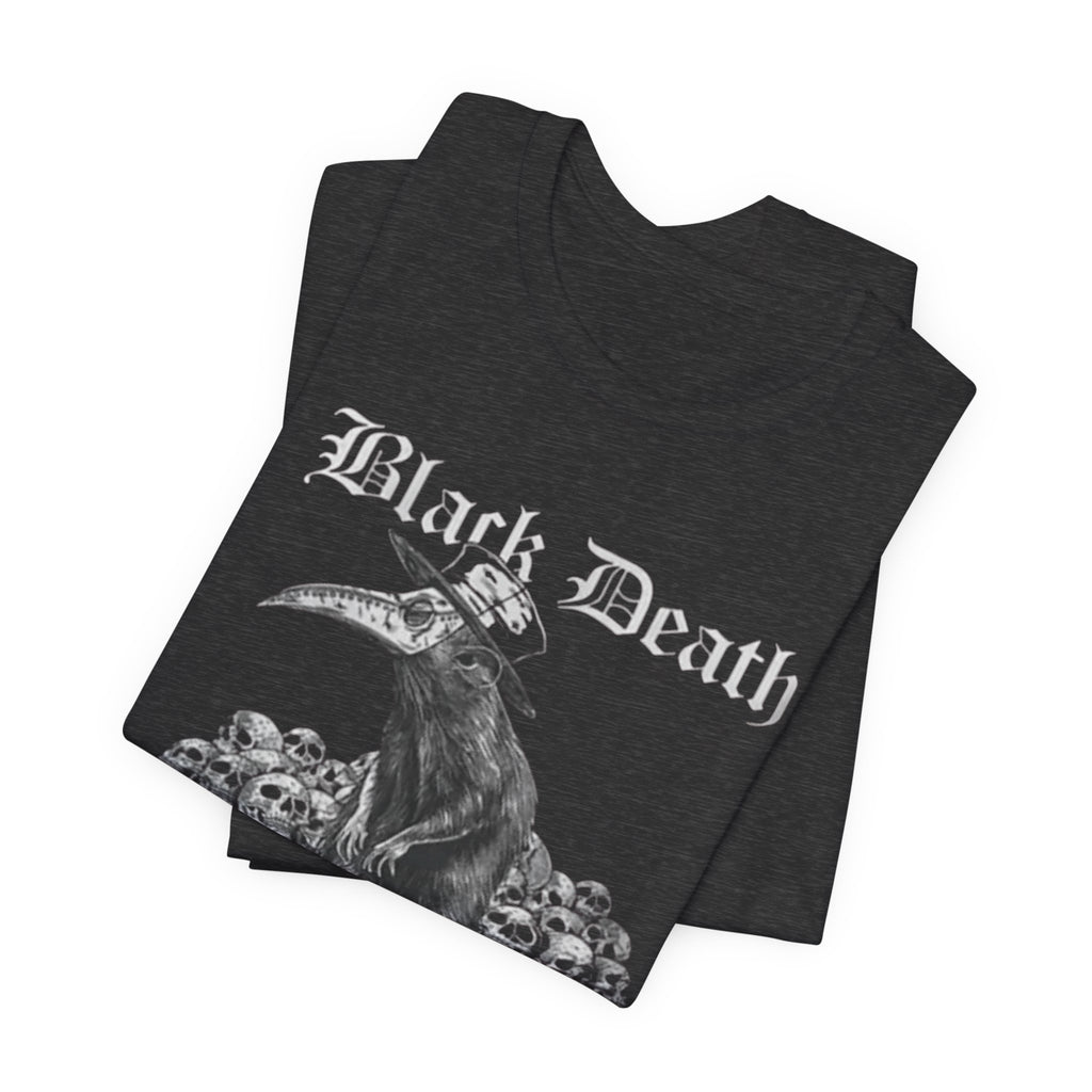 Black Death Plague Doctor crow European Tour T-Shirt | 1347-1351 gothic tee
