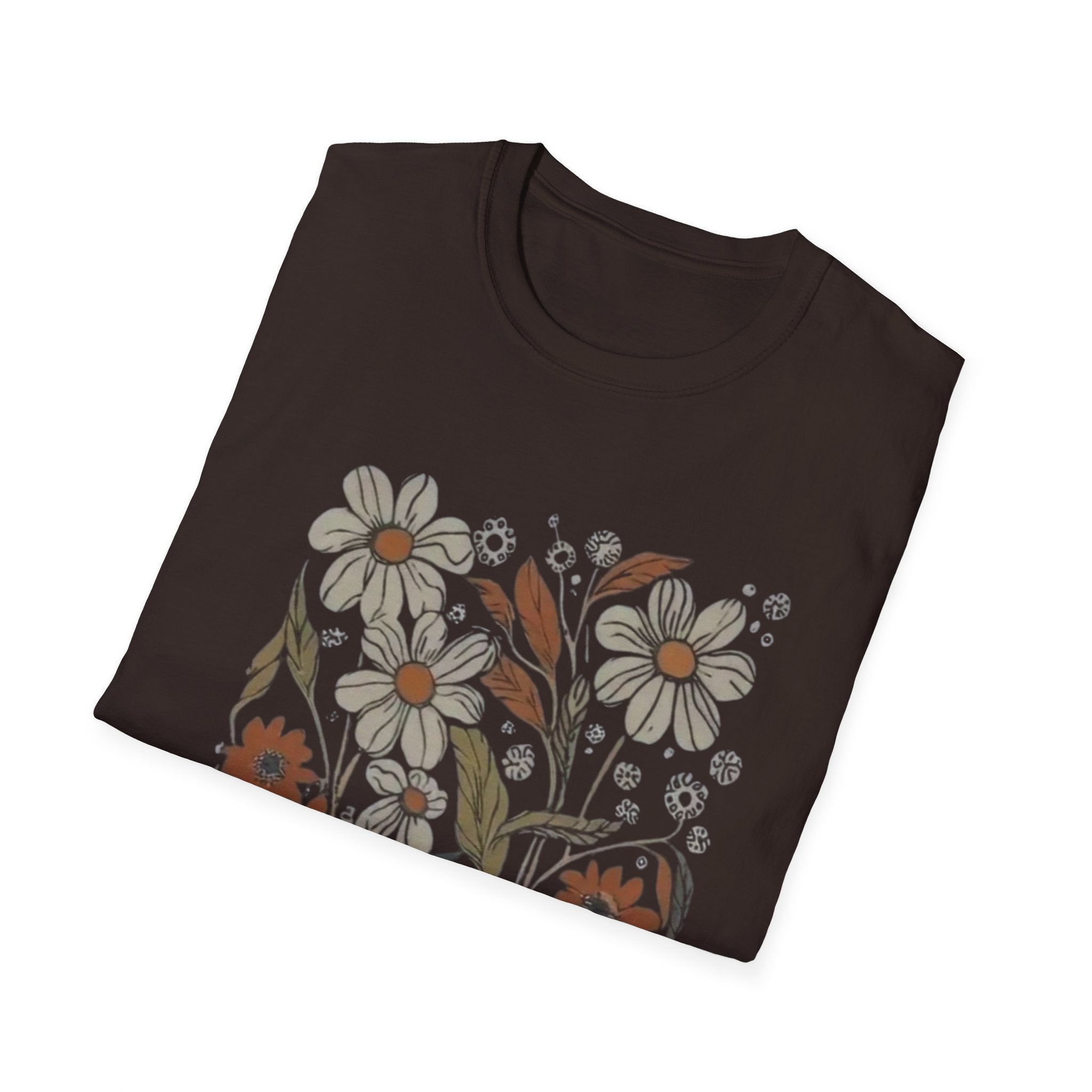 Botanical T-Shirt, Floral Tee, Lover Tee, Gift for Cat Owners, Nature-Inspired Apparel, Cute Animal Shirt, Casual Wardrobe Essential