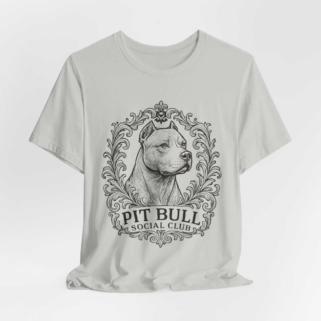 Pit Bull Social Club Tee - Unisex Jersey Short Sleeve Shirt, Dog Lover Gift, Pet Awareness Apparel, Animal Rescue Fundraiser, Casual Wear