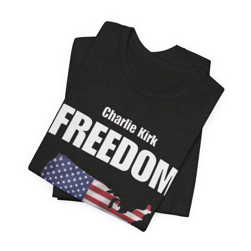 Patriotic Freedom Tee, Unisex Jersey T-Shirt, American Flag Shirt, Independence Day Gift, Memorial Day Apparel, Politically-Themed Shirt