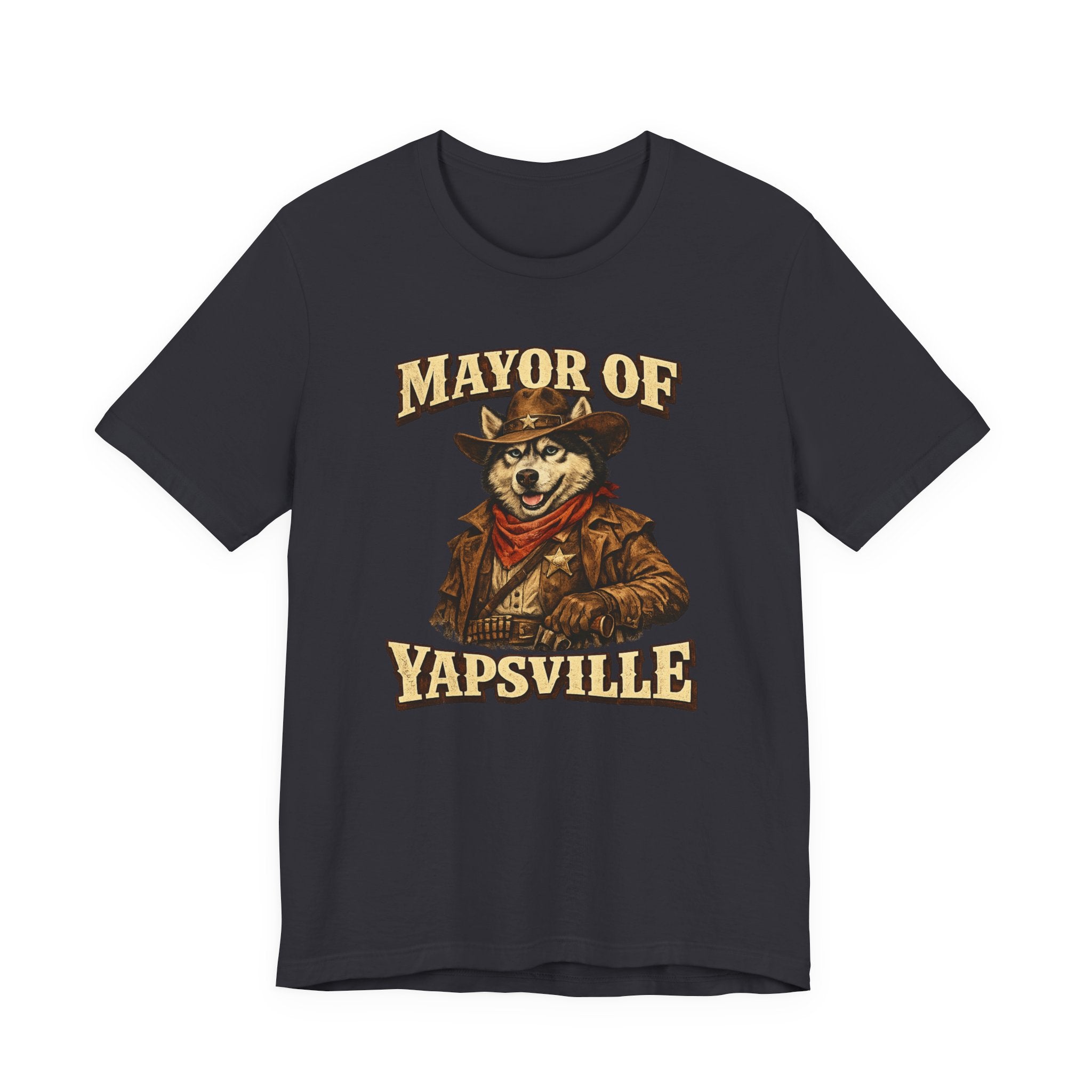 Mayor of Yapsville T-Shirt | Cowboy Dog Illustration, Western Humor