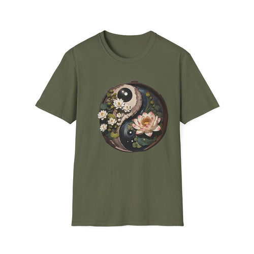 Floral Yin Yang T-Shirt — Botanical Balance Graphic Tee
